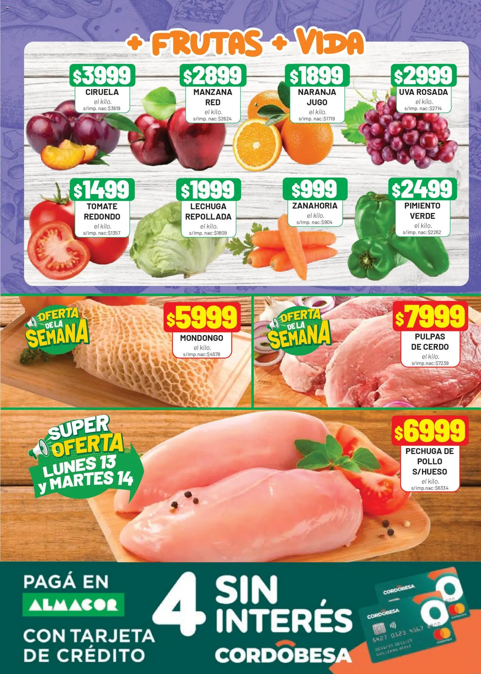Almacor catálogo │ válido desde el 09.04.2026 | Página: 3 | Productos: Pimiento, Uva, Jugo, Zanahoria