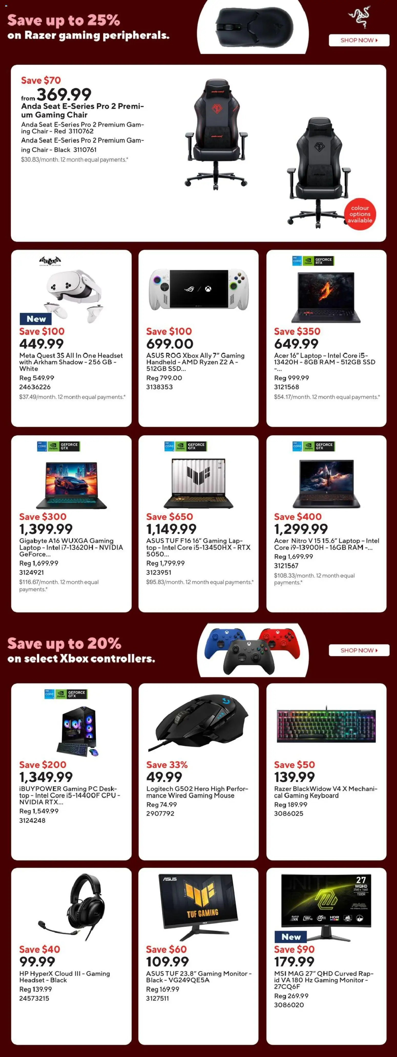 Staples flyer valid from 25.12.2025 | Page: 4 | Products: Monitor, PC, Keyboard, Chair