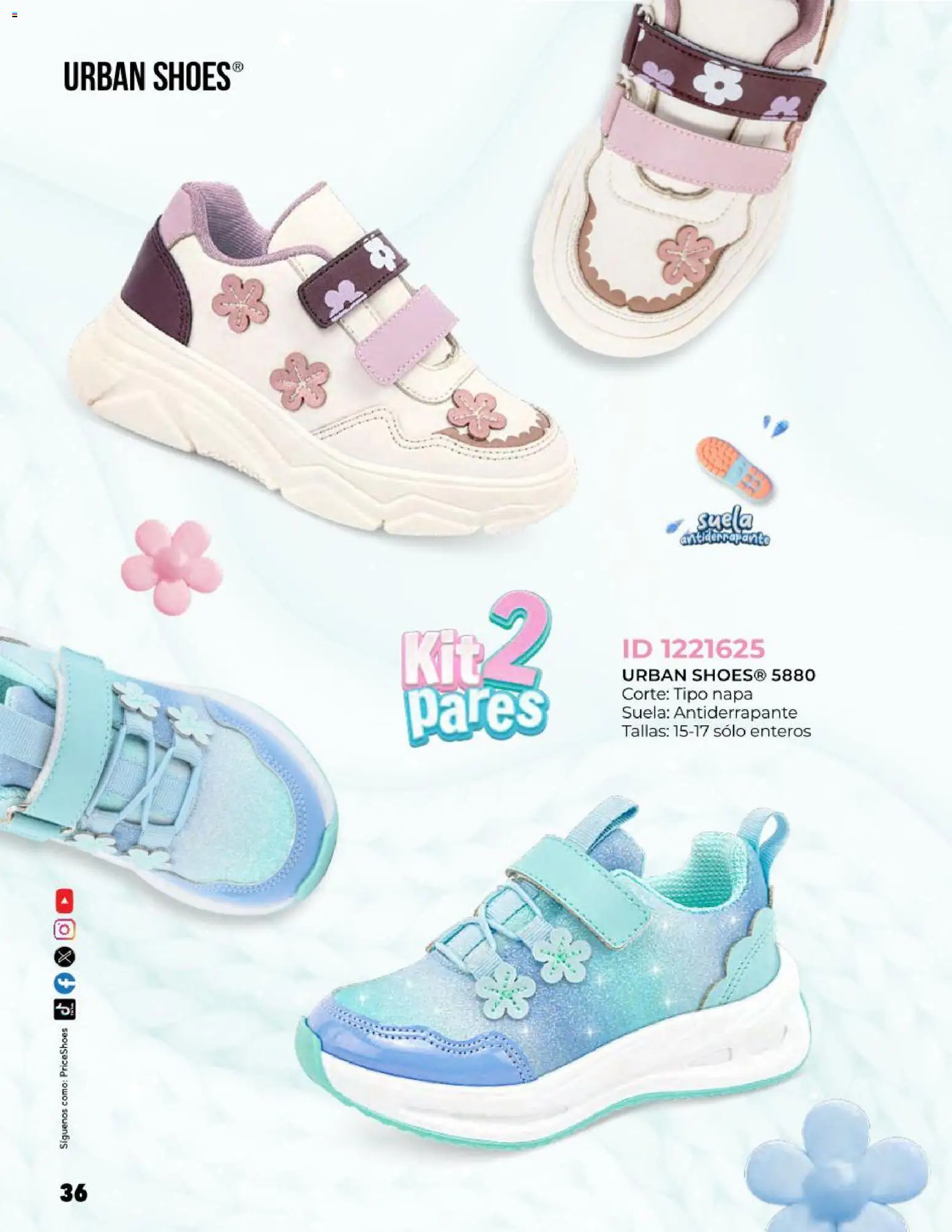 Nuevas ofertas de Price Shoes válidas en toda la República Mexicana desde el 27.10.2025. ¡Encuentra las mejores ofertas en Price Shoes catálogo Kids todo en uno! | Página: 36