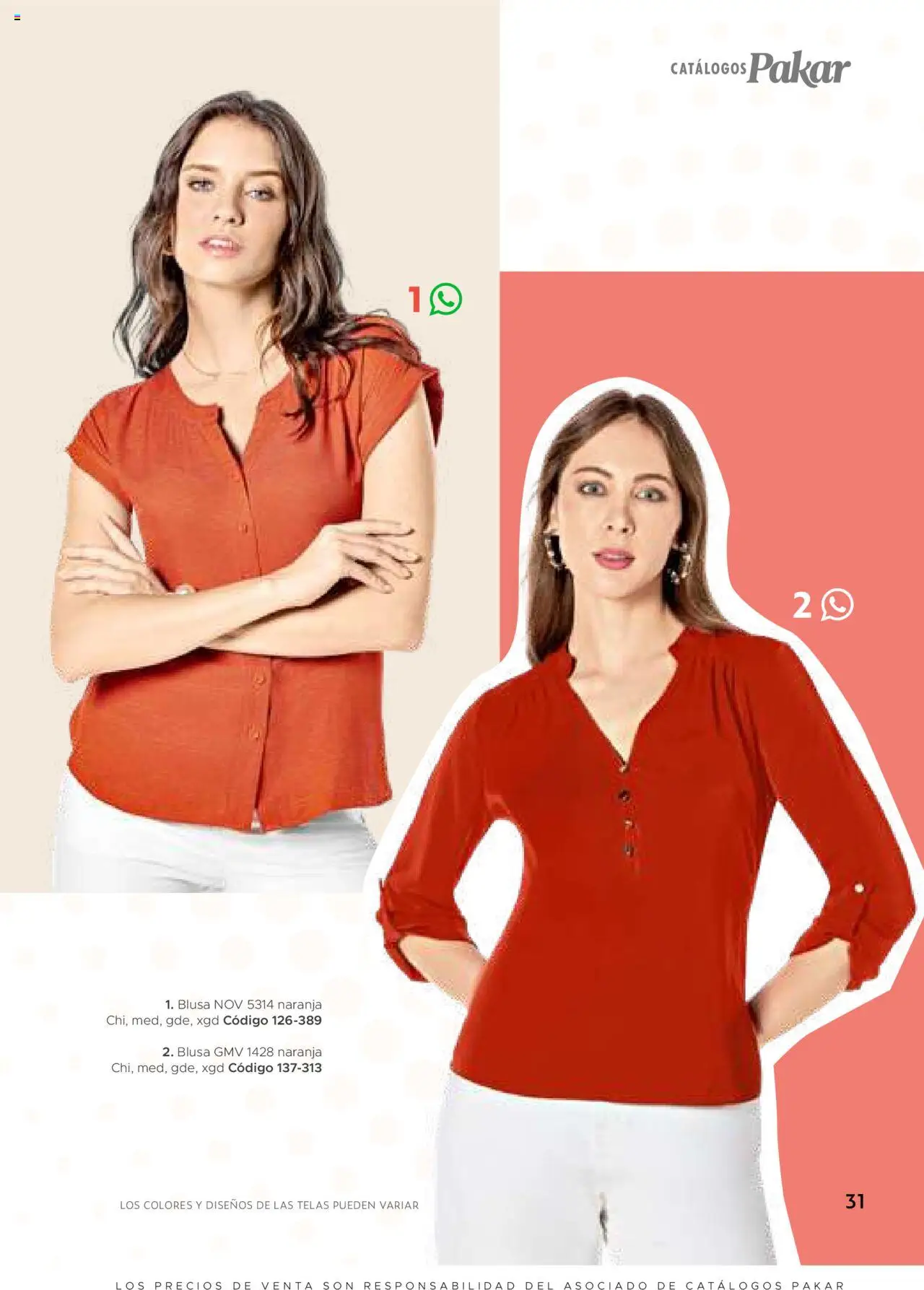 Nuevas ofertas de SC Pakar válidas en toda la República Mexicana desde el 24.07.2025. ¡Encuentra las mejores ofertas en SC Pakar Catálogo Ropa y Accesorios! | Página: 31 | Productos: Blusa