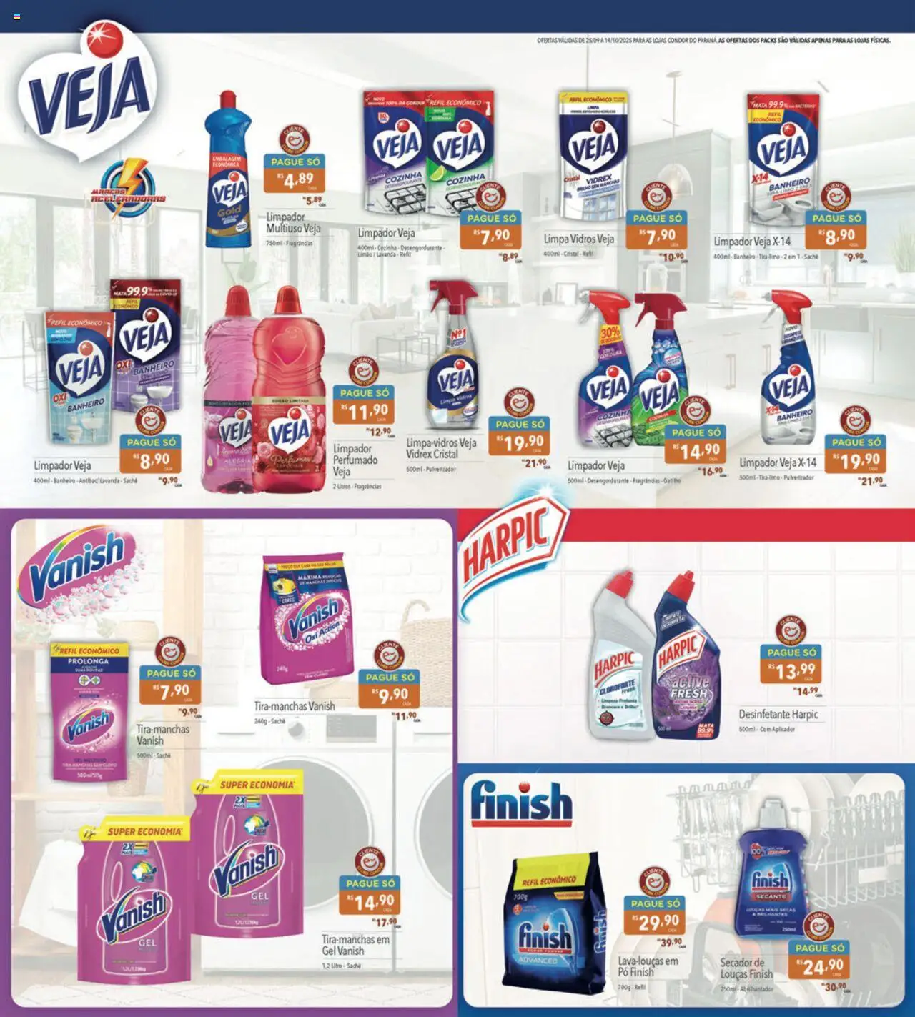 Supermercados Condor Folheto - válido de 25.09.2025 | Página: 23 | Produtos: Pó, Cloro, Pulverizador, Vanish