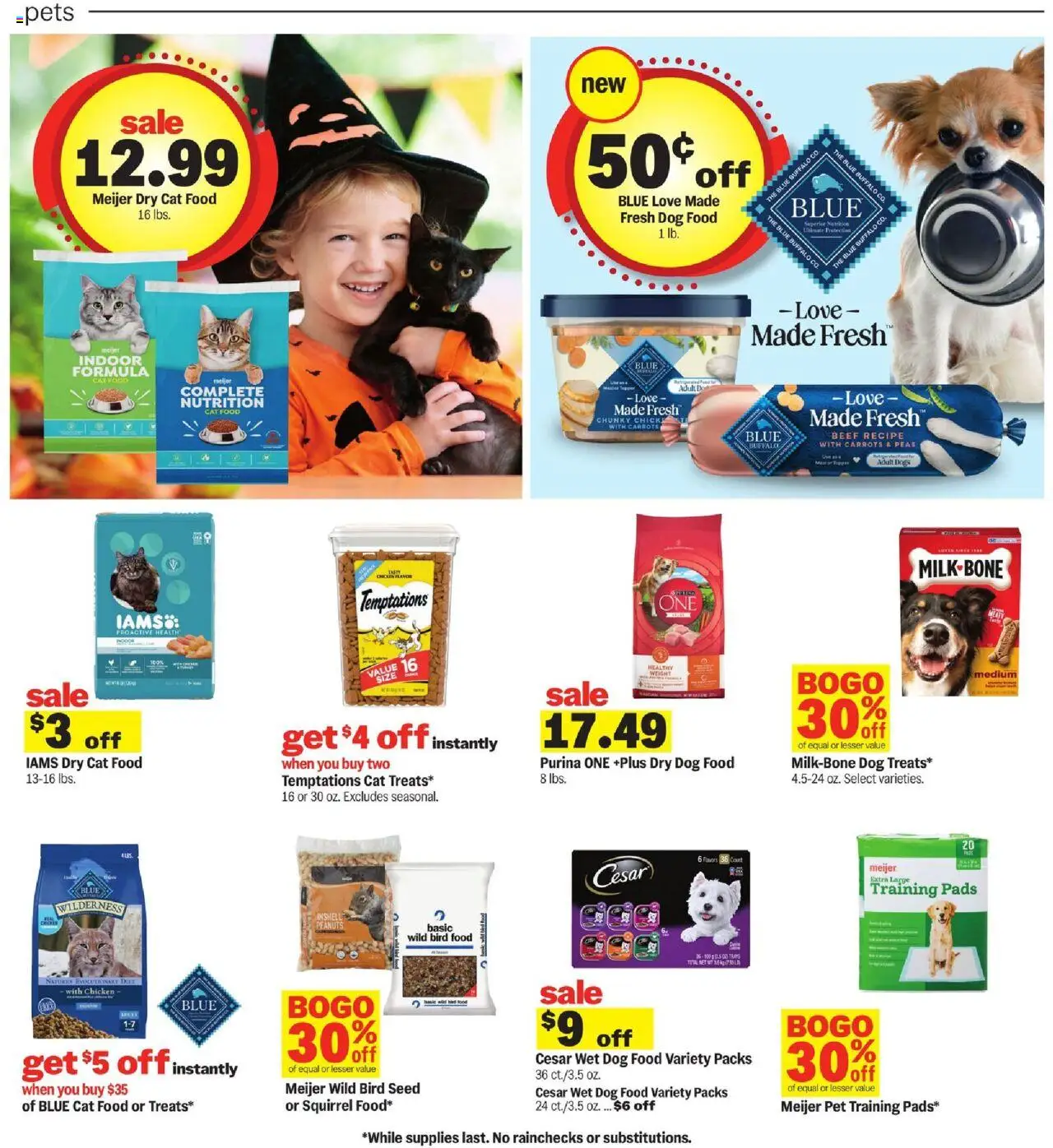 Meijer Weekly Ad - MI - valid from 15.10.2025 | Page: 36 | Products: Dog Food, Cat Food, Beef, Weight