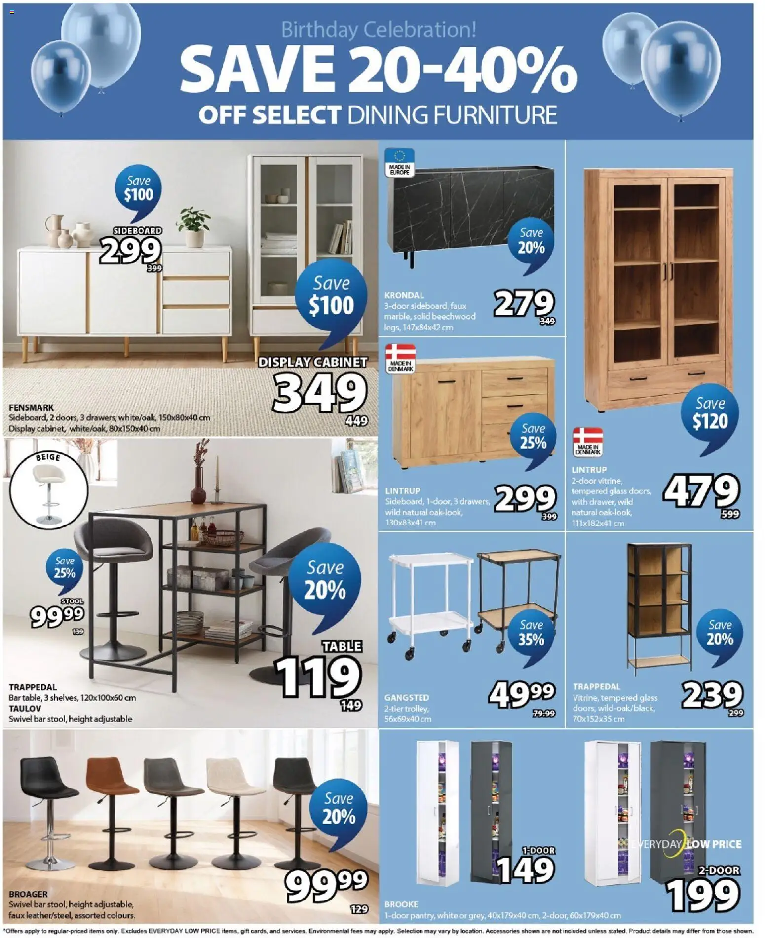 JYSK flyer valid from 26.03.2026 | Page: 4 | Products: Table, Cabinet, Sideboard