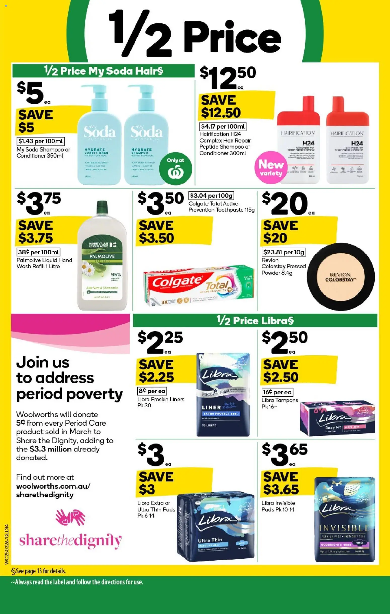 Woolworths catalogue - valid from 25.03.2026 | Page: 14 | Products: Powder, Conditioner, Toothpaste, Vitamin