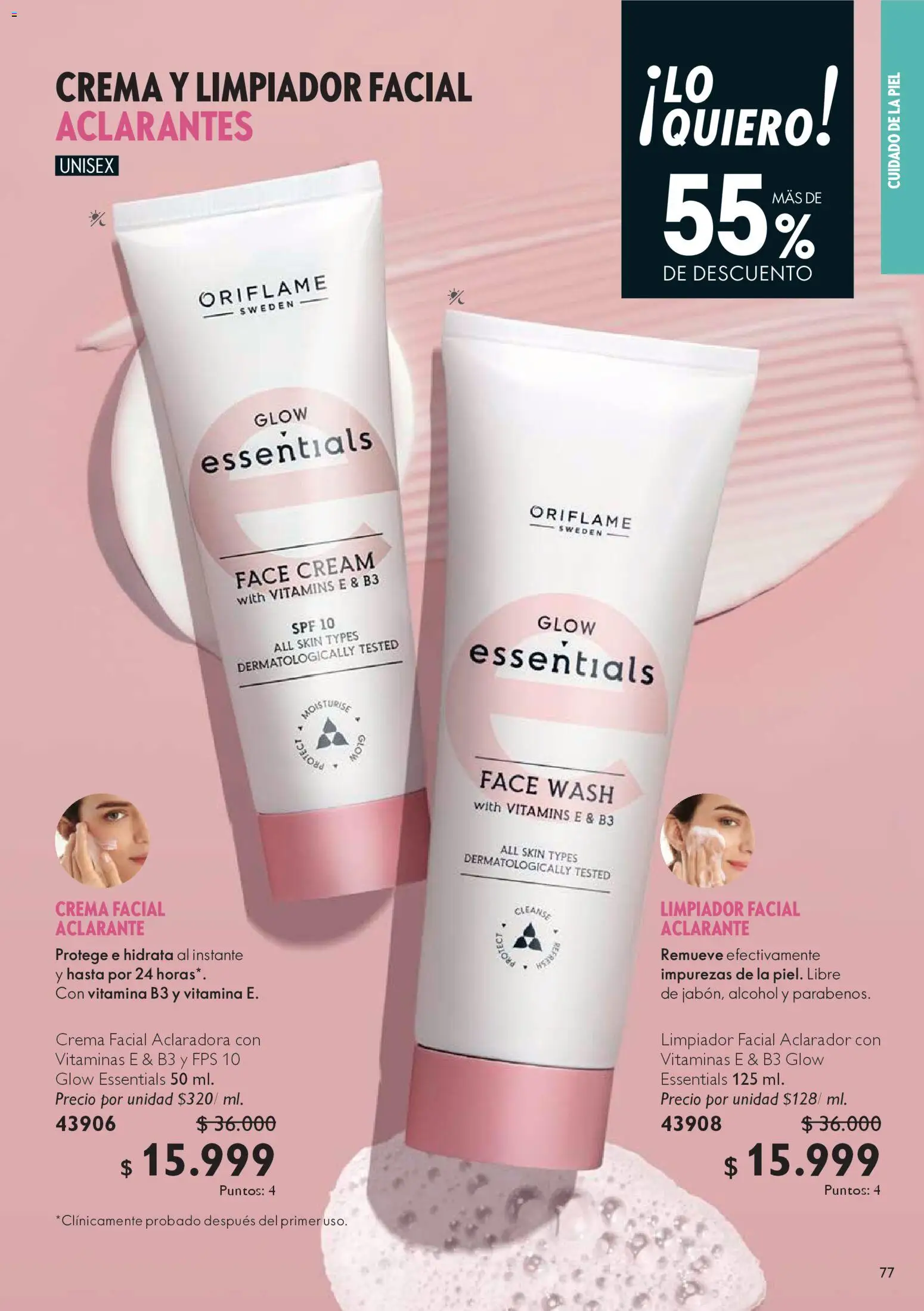 Oriflame revista - valida desde el 25.10.2025 | Página: 77 | Productos: Crema, Limpiador, Limpiador facial, Tintura