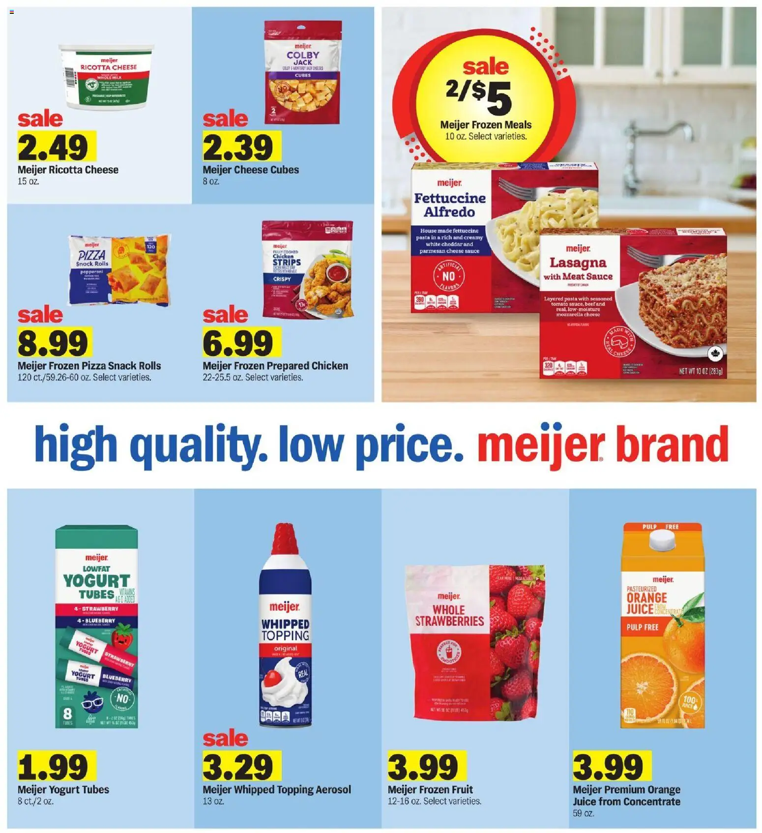 Meijer Weekly Ad - MI - valid from 02.01.2026 | Page: 14 | Products: Milk, Yogurt, Beef, Sauce