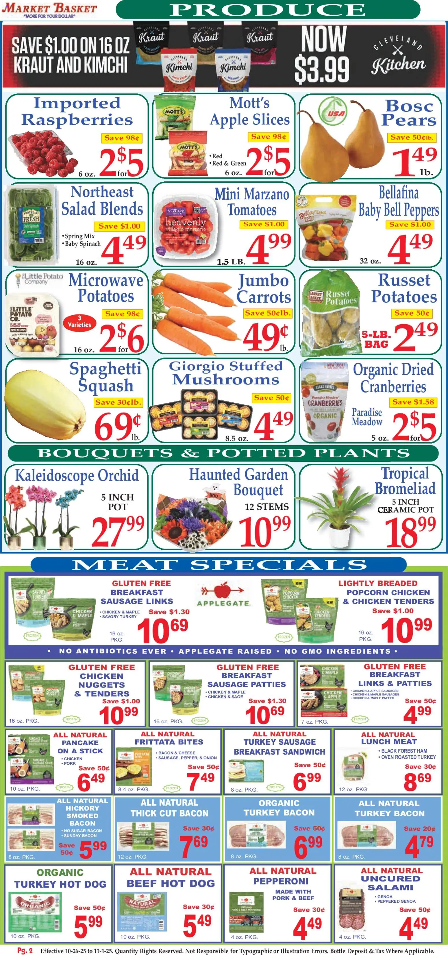 Market Basket Ad - valid from 26.10.2025 | Page: 2 | Products: Peppers, Salami, Microwave, Beef