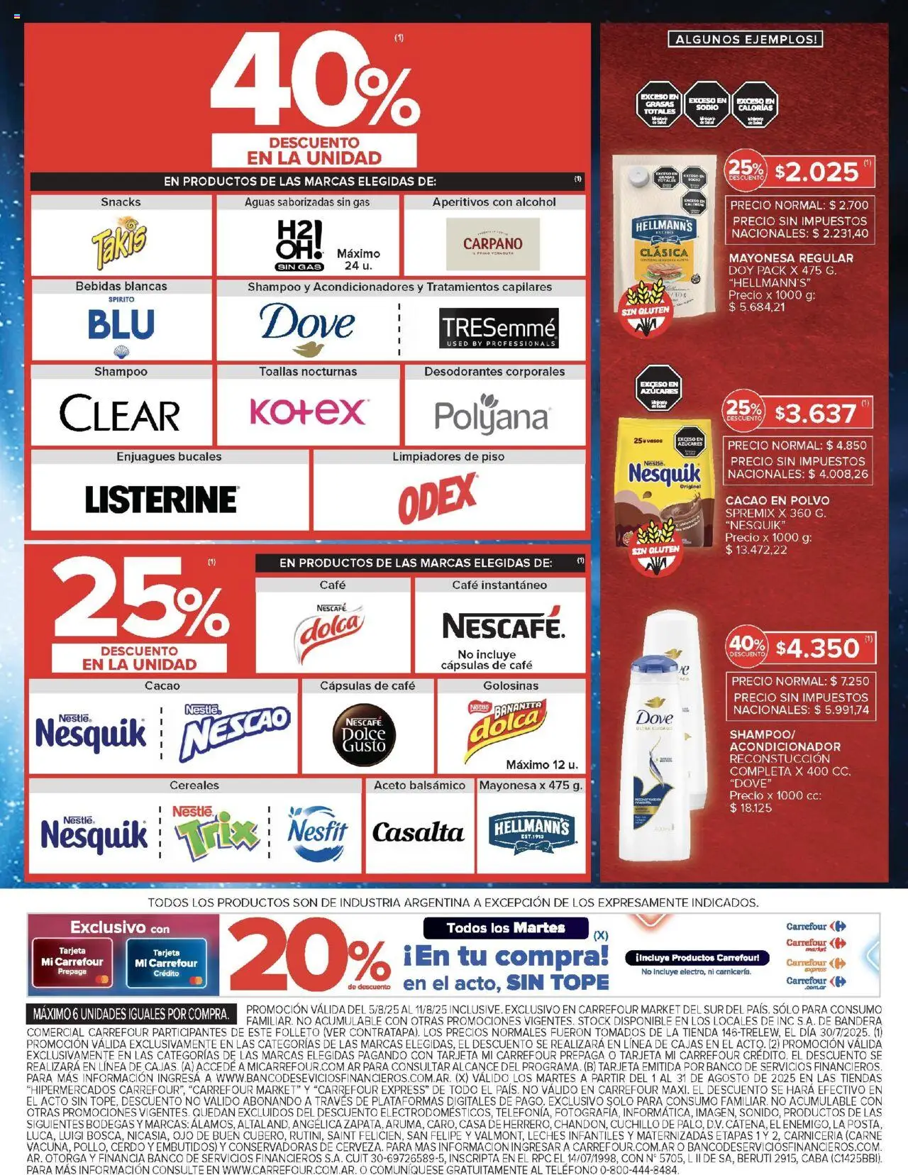 Carrefour Market catálogo - Chubut │ válido desde el 05.08.2025 | Página: 7 | Productos: Mayonesa, Aceto, Cerdo, Cereales