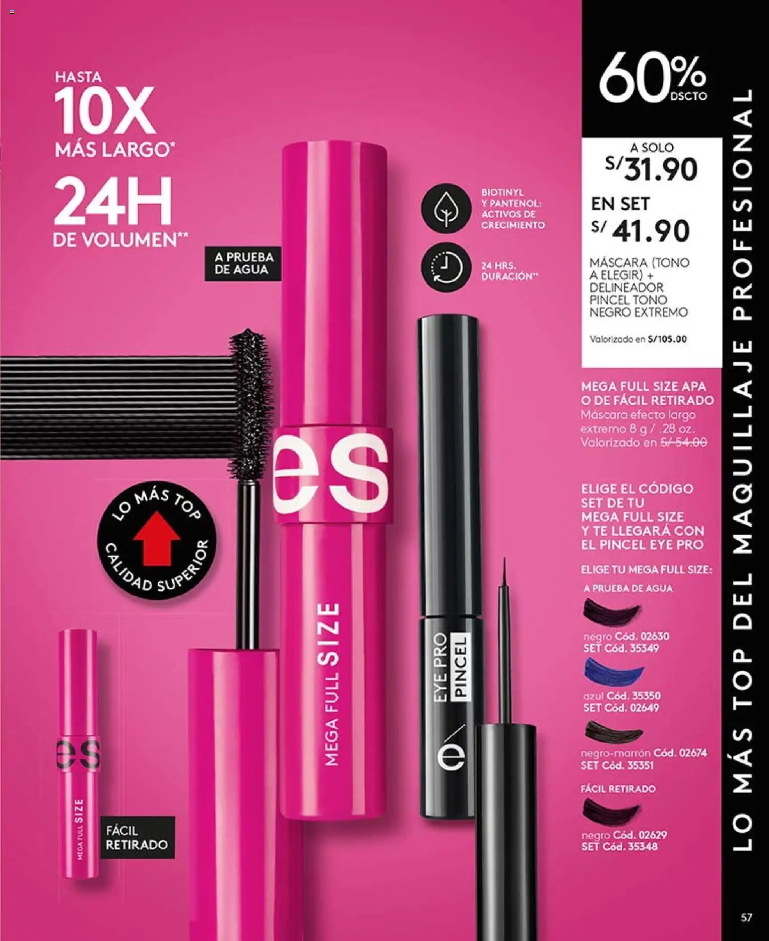 Catálogo Ésika válido desde 21.02.2026 | Página: 57 | Productos: Máscara, Pincel, Té, Maquillaje