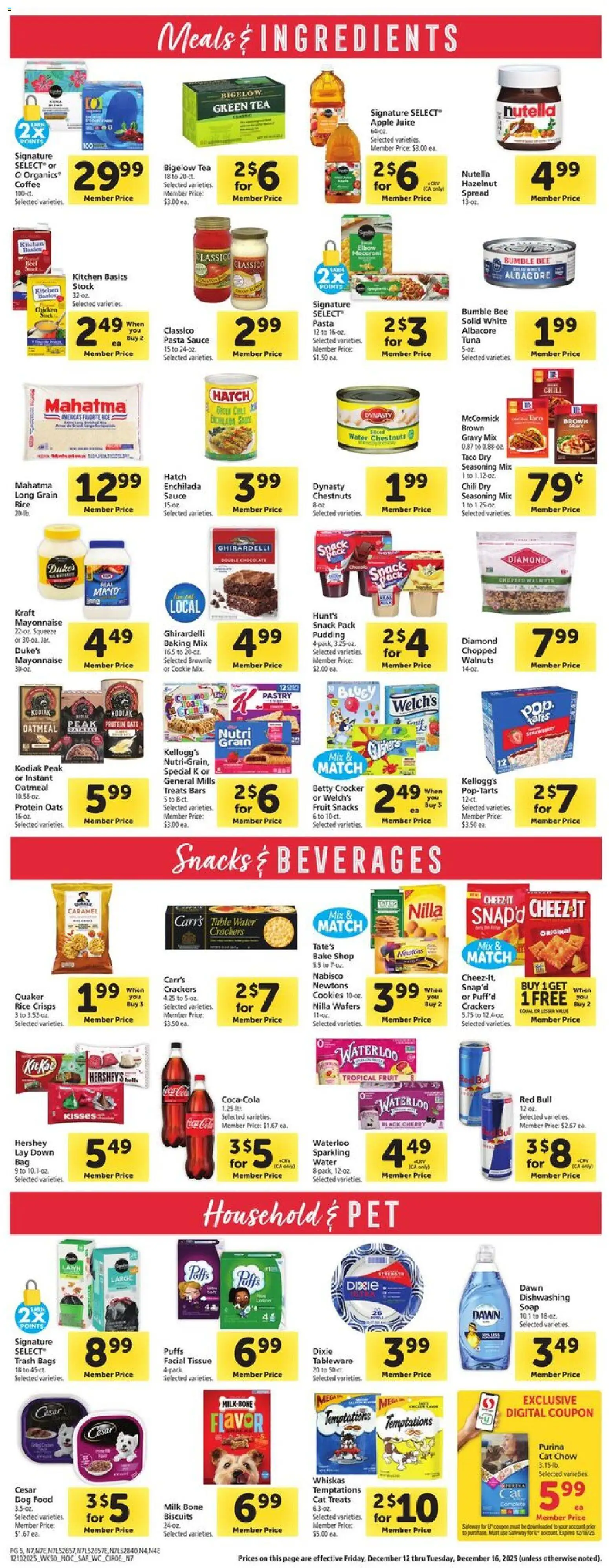 Safeway Weekly Ad - valid from 10.12.2025 | Page: 6 | Products: Green Tea, Milk, Rice, Tea