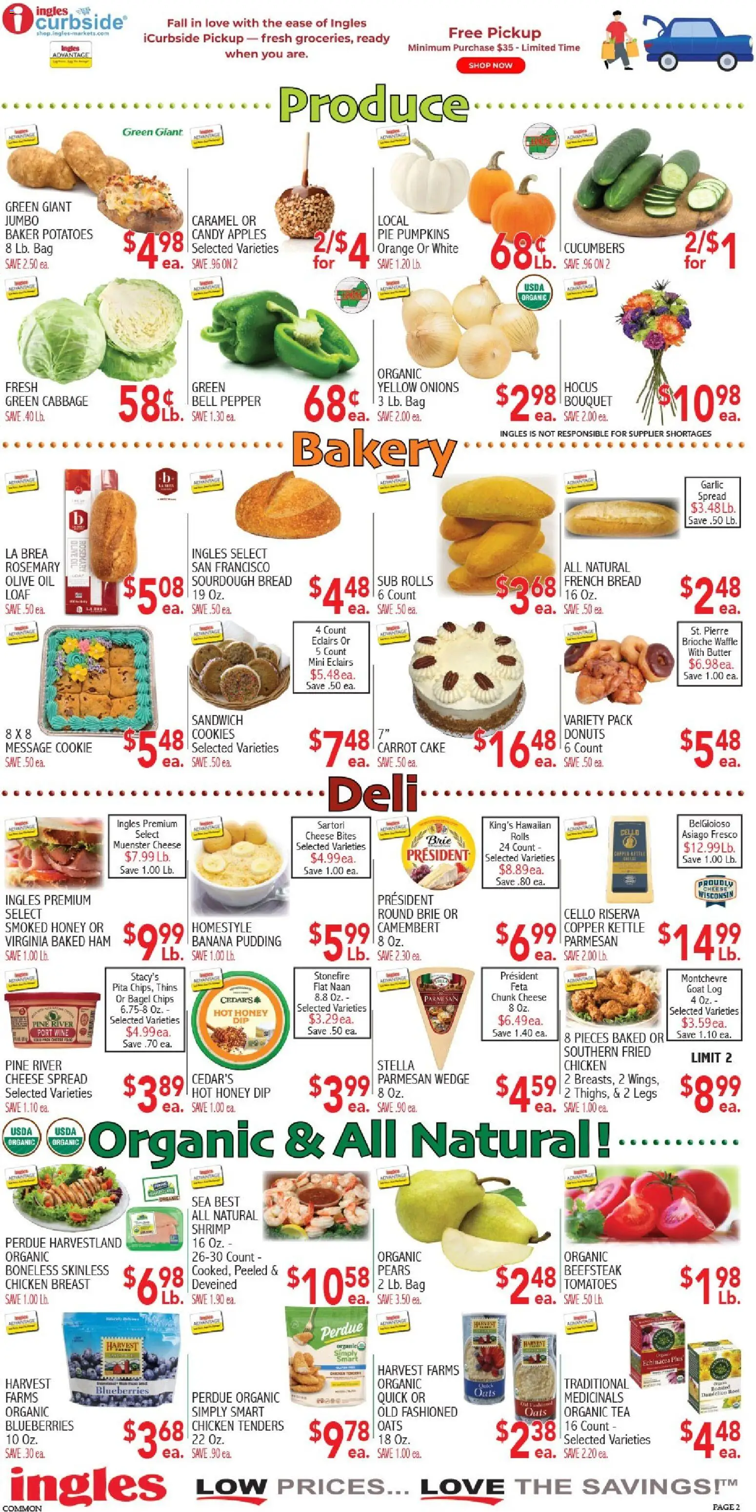Ingles Weekly Ad - valid from 22.10.2025 | Page: 2 | Products: Bread, Cookies, Potatoes, Kettle