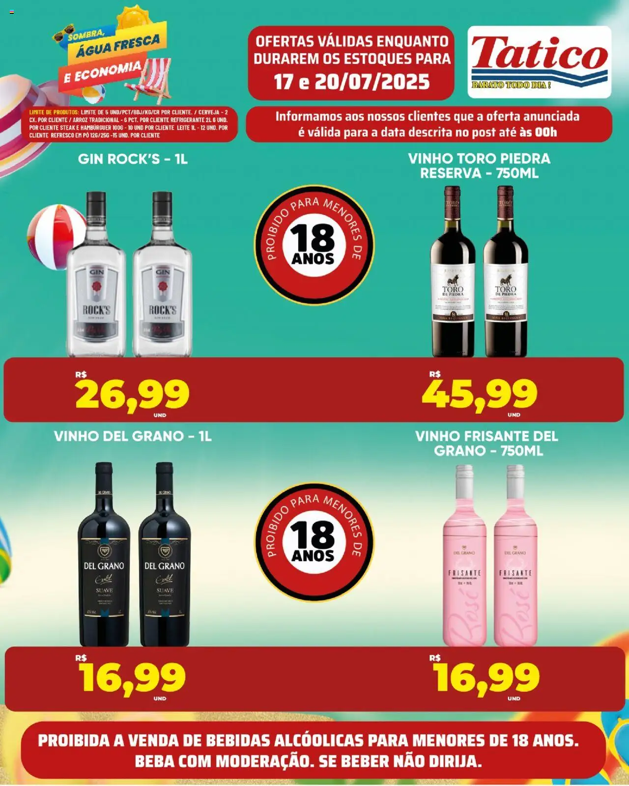 Tatico Folheto - válido de 19.07.2025 | Página: 28 | Produtos: Leite, Cerveja, Refrigerante, Pá