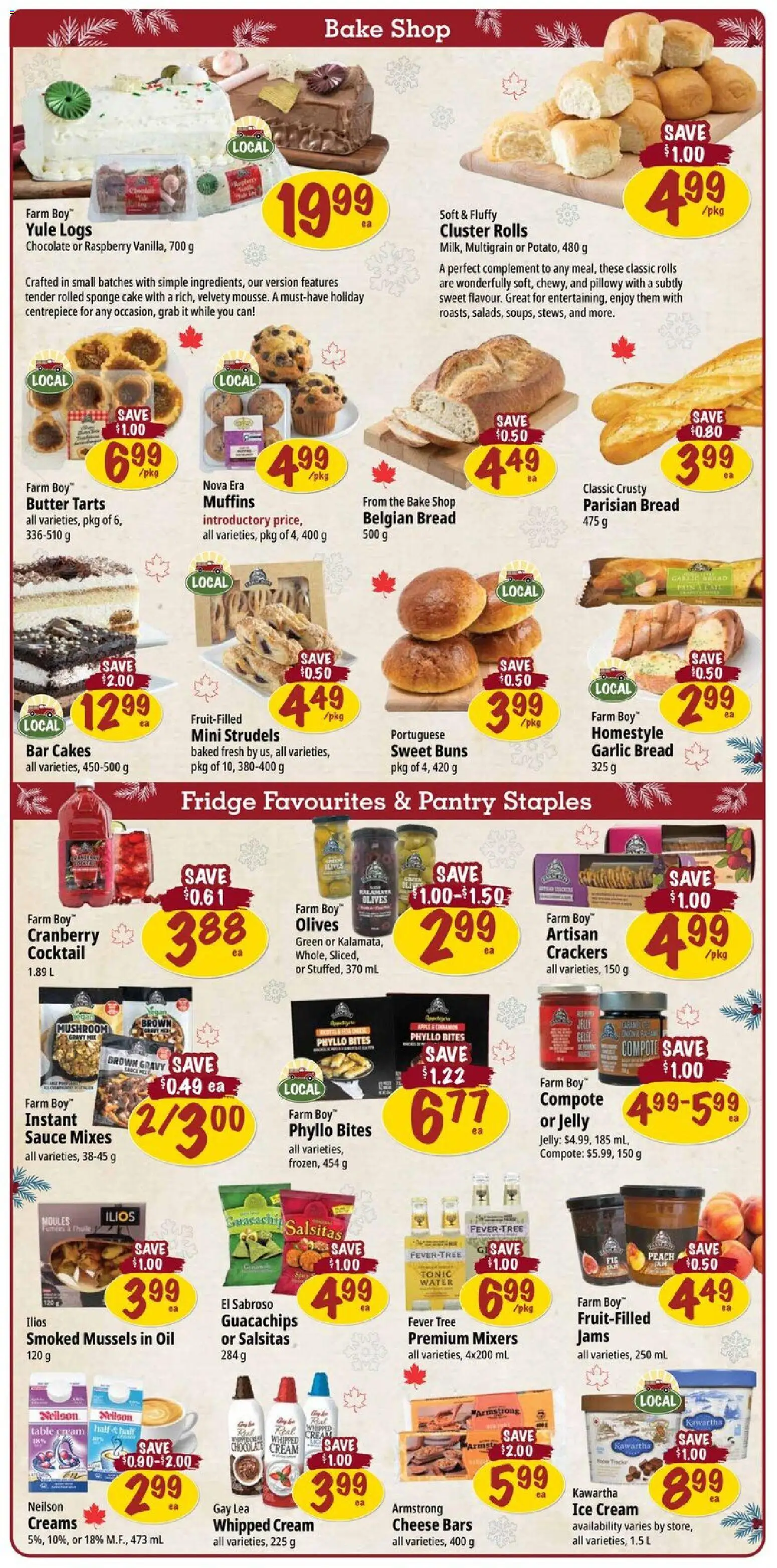 Farm Boy flyer valid from 18.12.2025 | Page: 3 | Products: Ice cream, Table, Butter, Oil