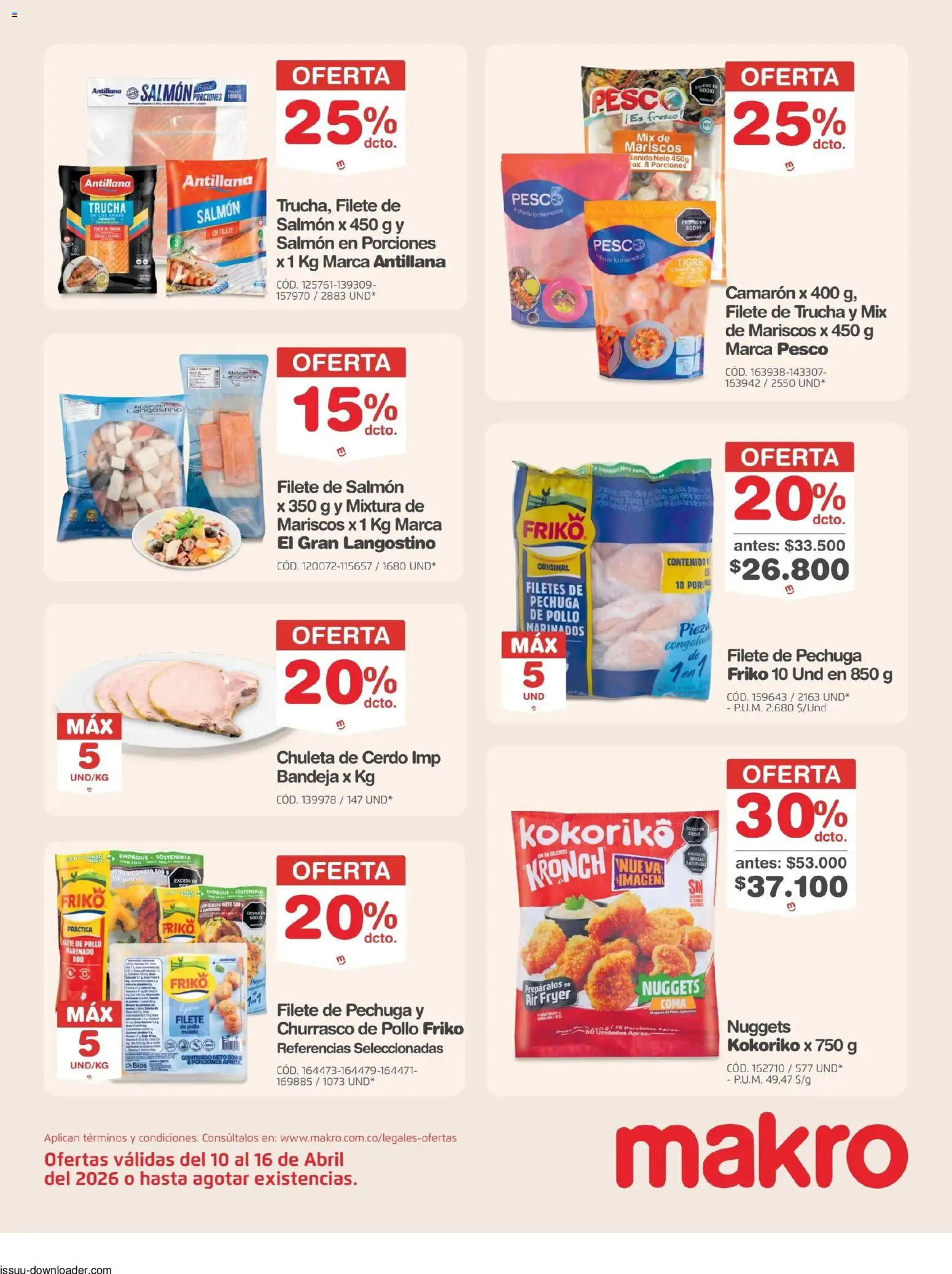 Makro revista - valida desde el 10.04.2026 | Página: 6 | Productos: Cerdo, Pollo, Bandeja, Ducha Bidet