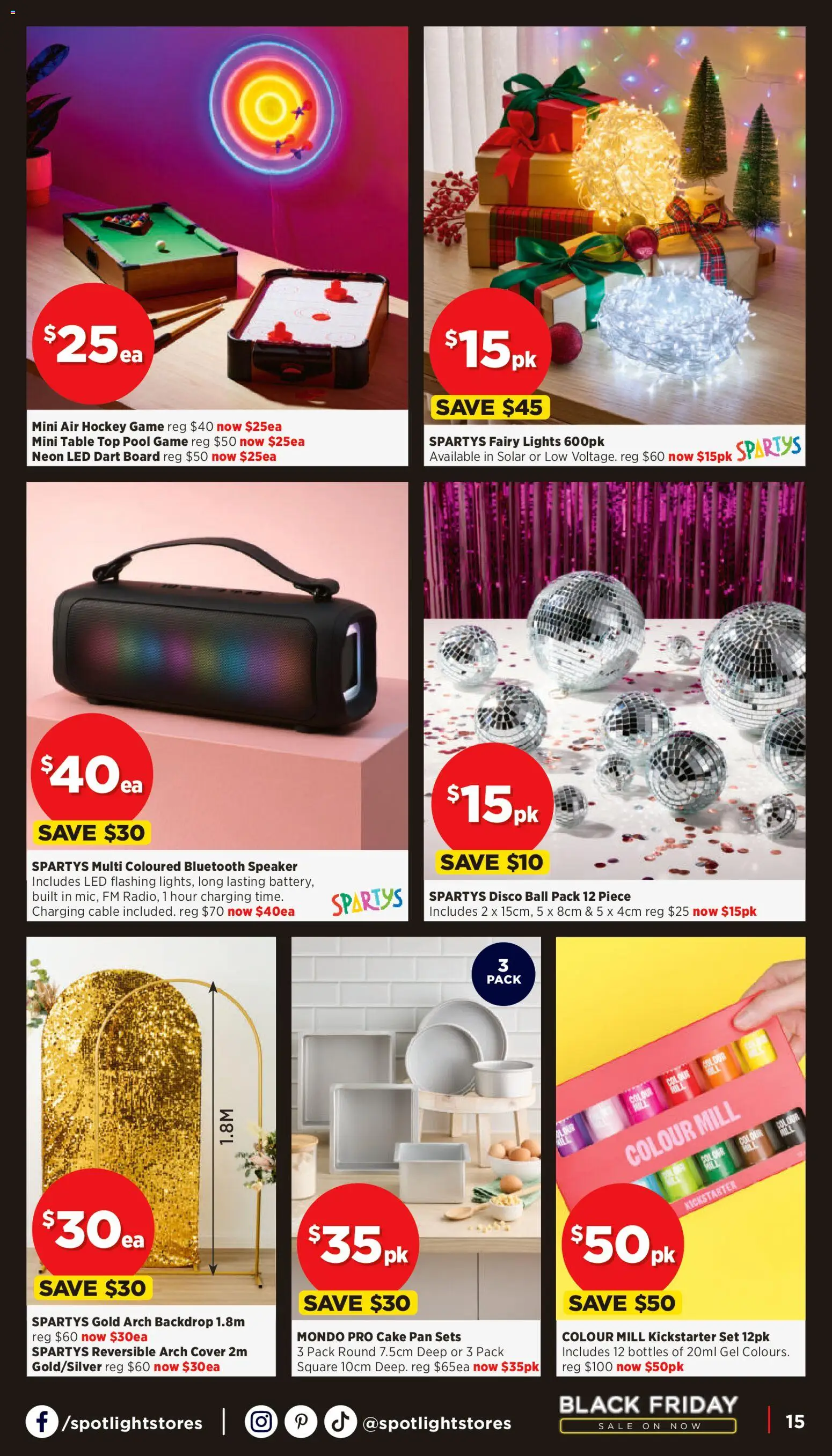 Spotlight catalogue - valid from 24.11.2025 | Page: 15 | Products: Table, Bluetooth speaker, Cable, Game