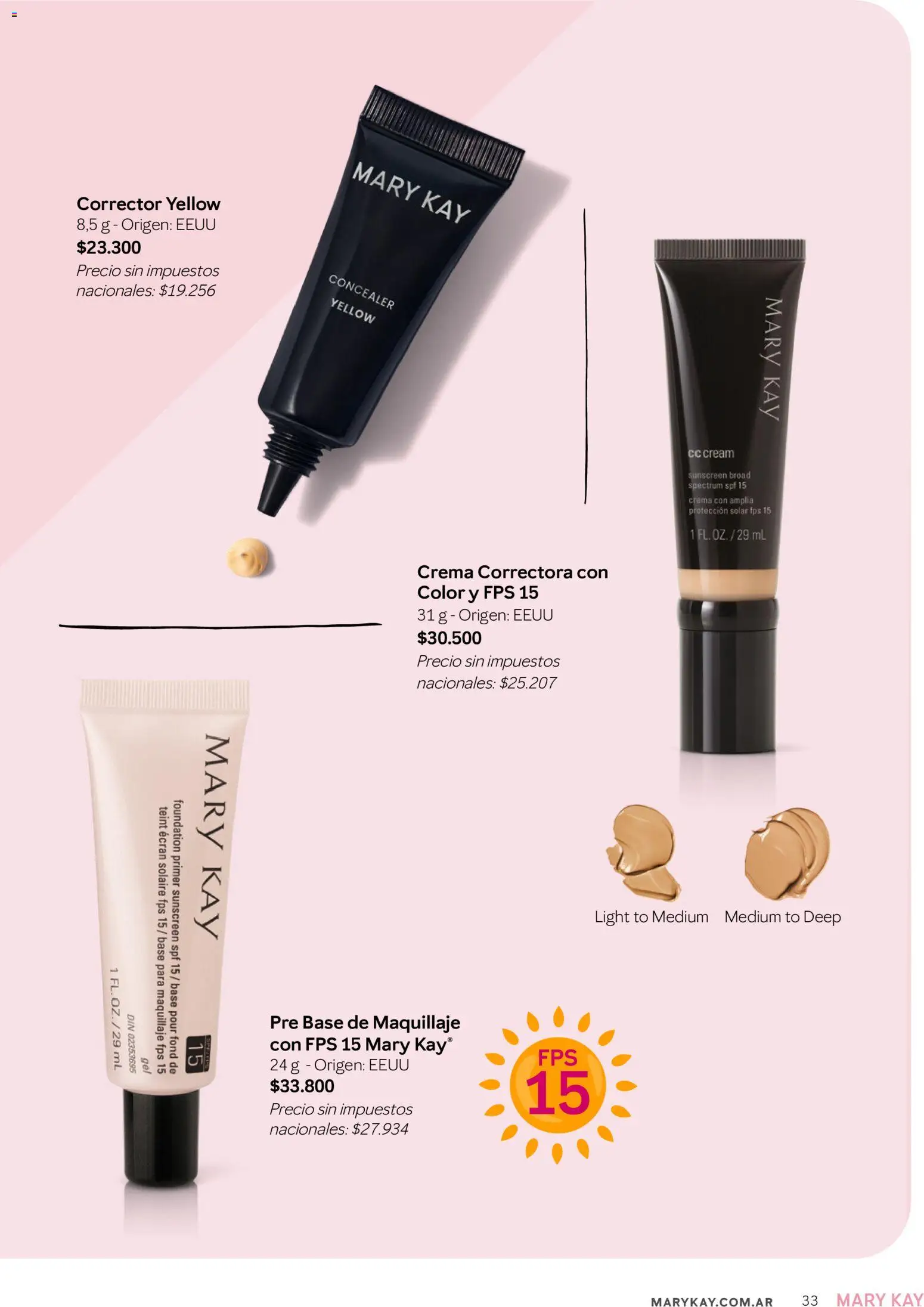 Mary Kay catálogo │ válido desde el 01.03.2026 | Página: 33 | Productos: Base de maquillaje, Maquillaje, Pre base, Crema