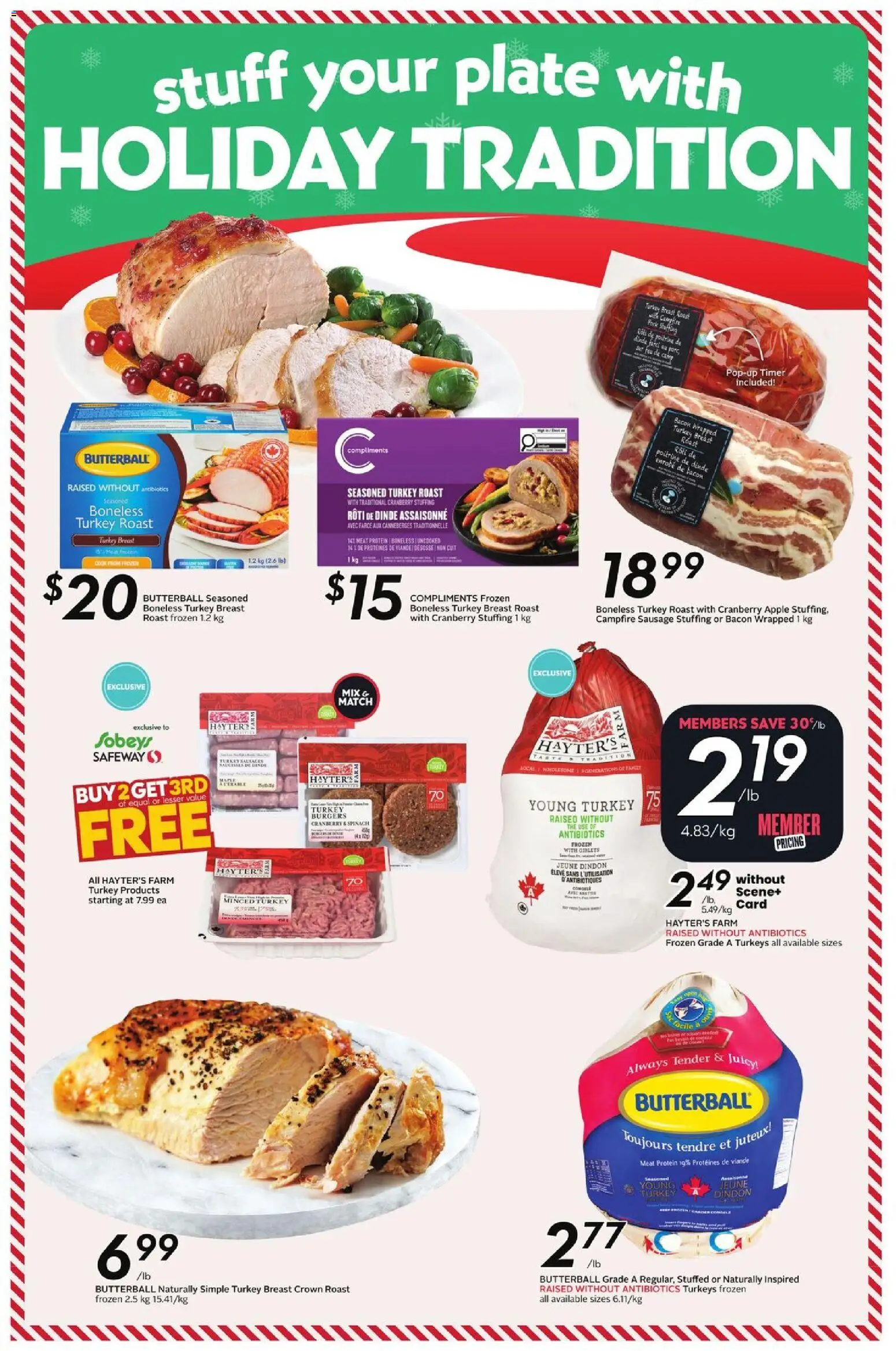 Sobeys flyer valid from 27.11.2025 | Page: 22 | Products: Turkey