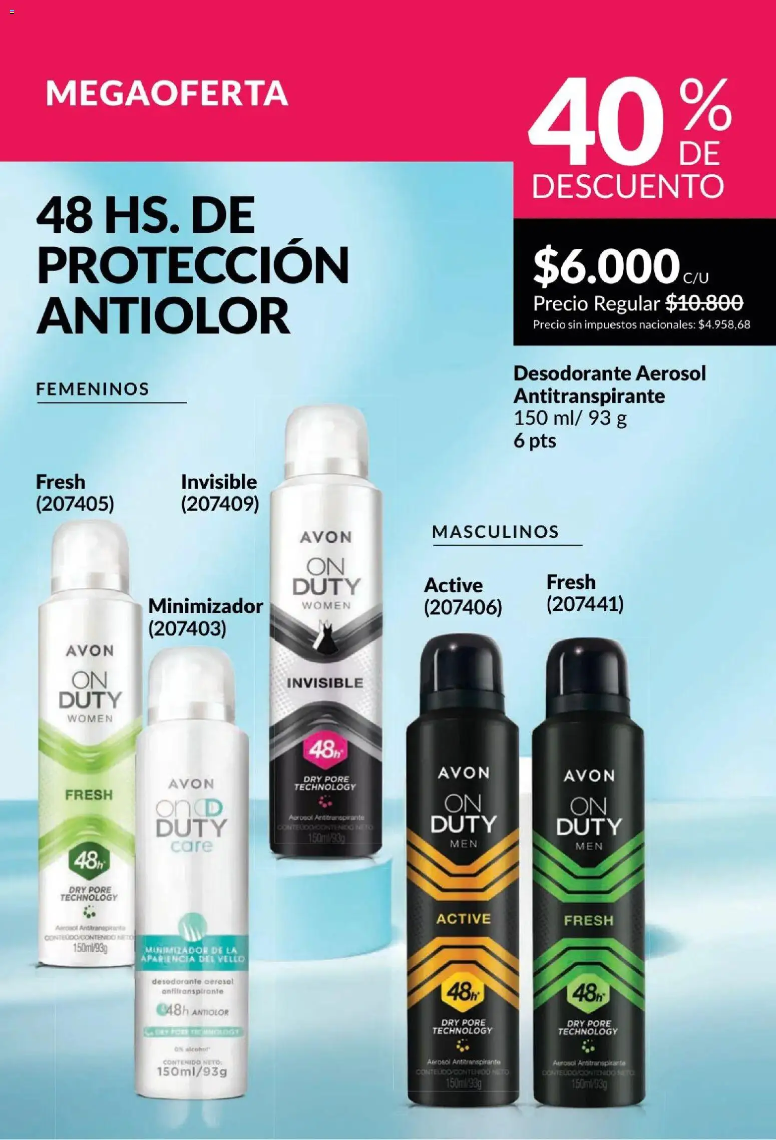 Catálogo AVON Campaña 4/2026 │ válido desde el 01.04.2026 | Página: 163 | Productos: Desodorante, Antitranspirante