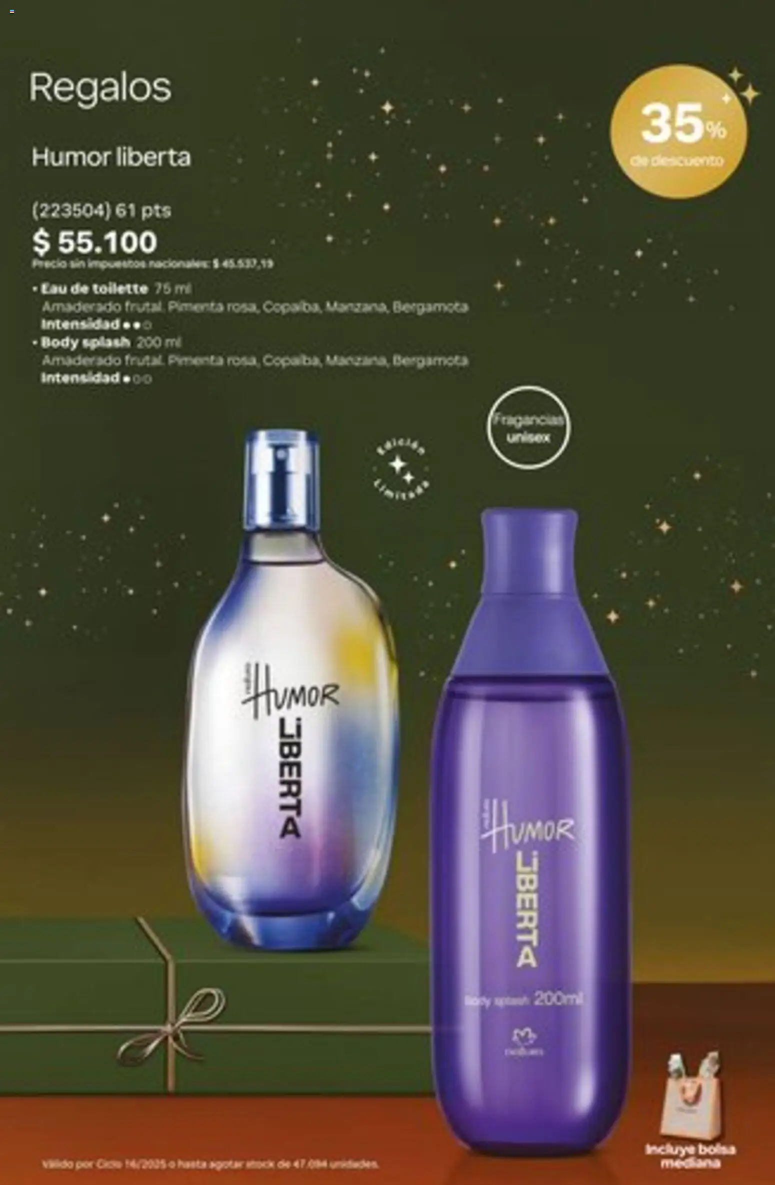 Catálogo Natura Ciclo 16/2025 │ válido desde el 01.11.2025 | Página: 19 | Productos: Body, Bolsa, Fragancia, Eau de toilette