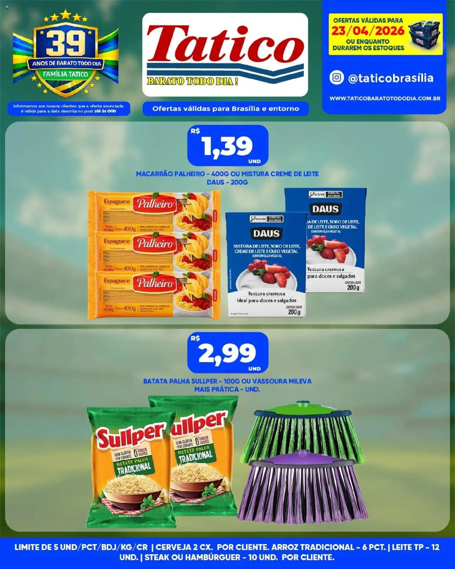 Tatico Folheto - válido de 24.04.2026 | Página: 29 | Produtos: Cerveja, Arroz, Batata, Vassoura