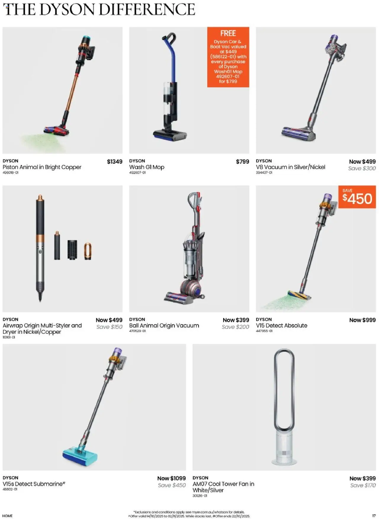 Myer catalogue - valid from 14.10.2025 | Page: 17 | Products: Mop, Dryer, Fan