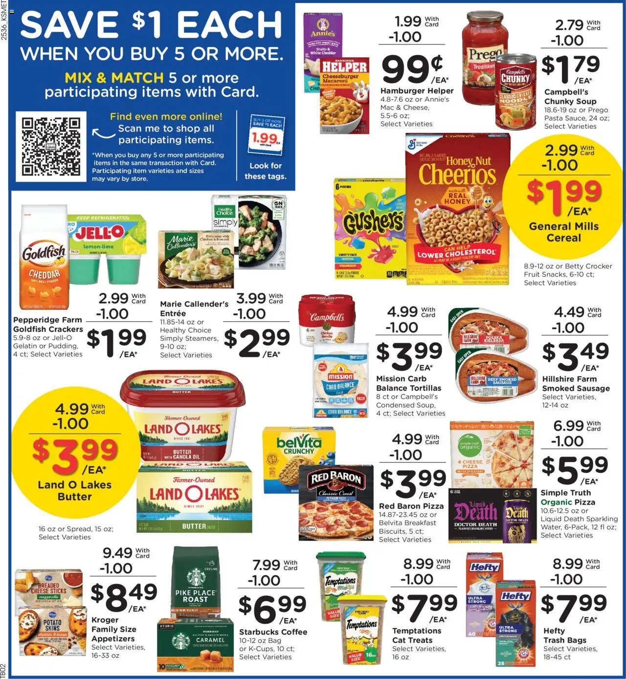 King Soopers Weekly Ad - valid from 08.10.2025 | Page: 4 | Products: Butter, Coffee, Sausage, Bag