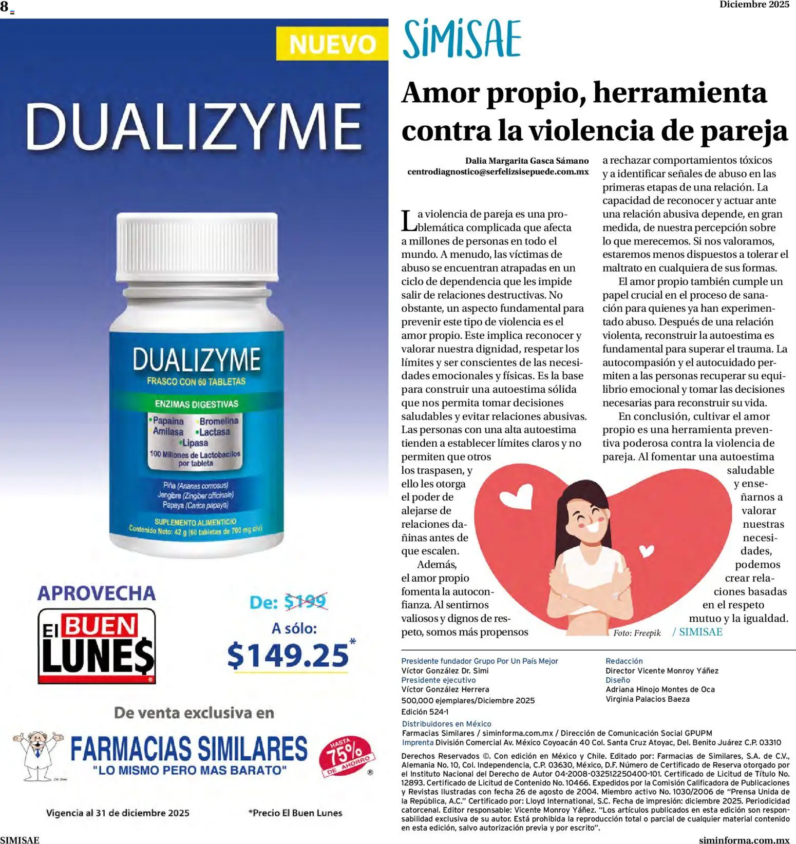 Nuevas ofertas de Farmacias Similares válidas en toda la República Mexicana desde el 01.12.2025. ¡Encuentra las mejores ofertas en Farmacias Similares catálogo! | Página: 8 | Productos: Frasco, Res, Tableta, Sobre