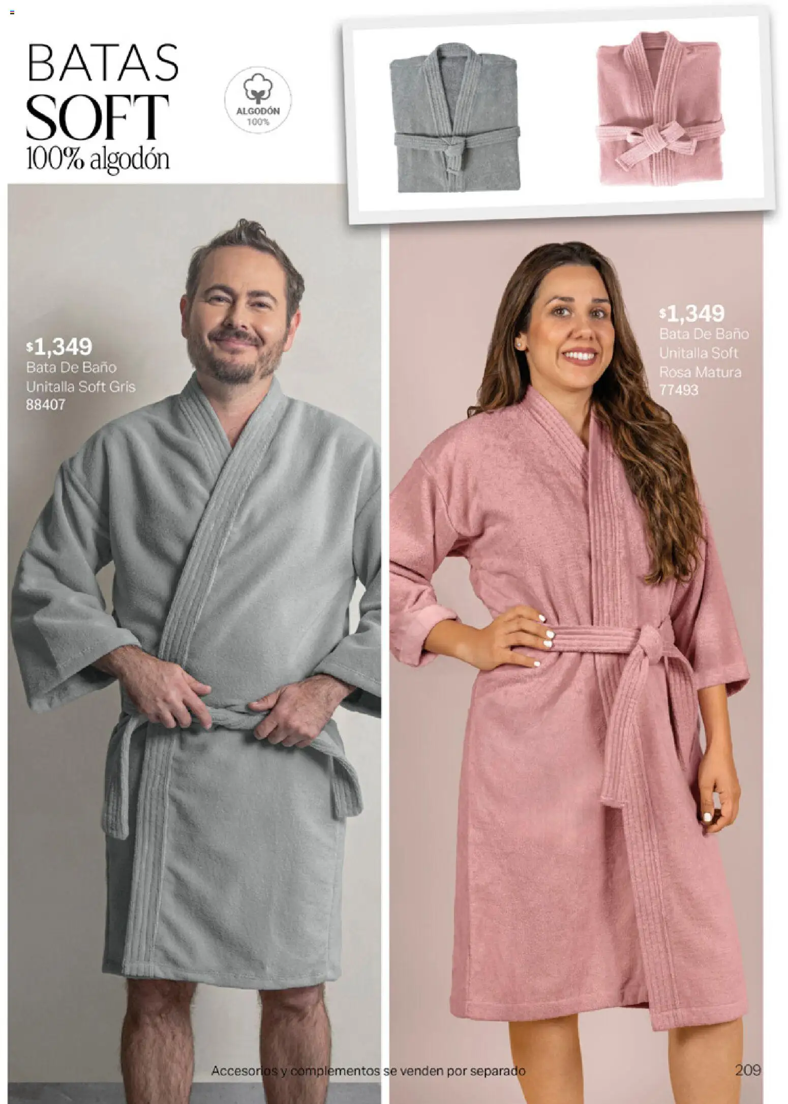 Nuevas ofertas de Vianney válidas en toda la República Mexicana desde el 06.03.2026. ¡Encuentra las mejores ofertas en Vianney catálogo Tu hogar, nuestra pasión! | Página: 211 | Productos: Bata de baño, Algodón, Baño, Bata