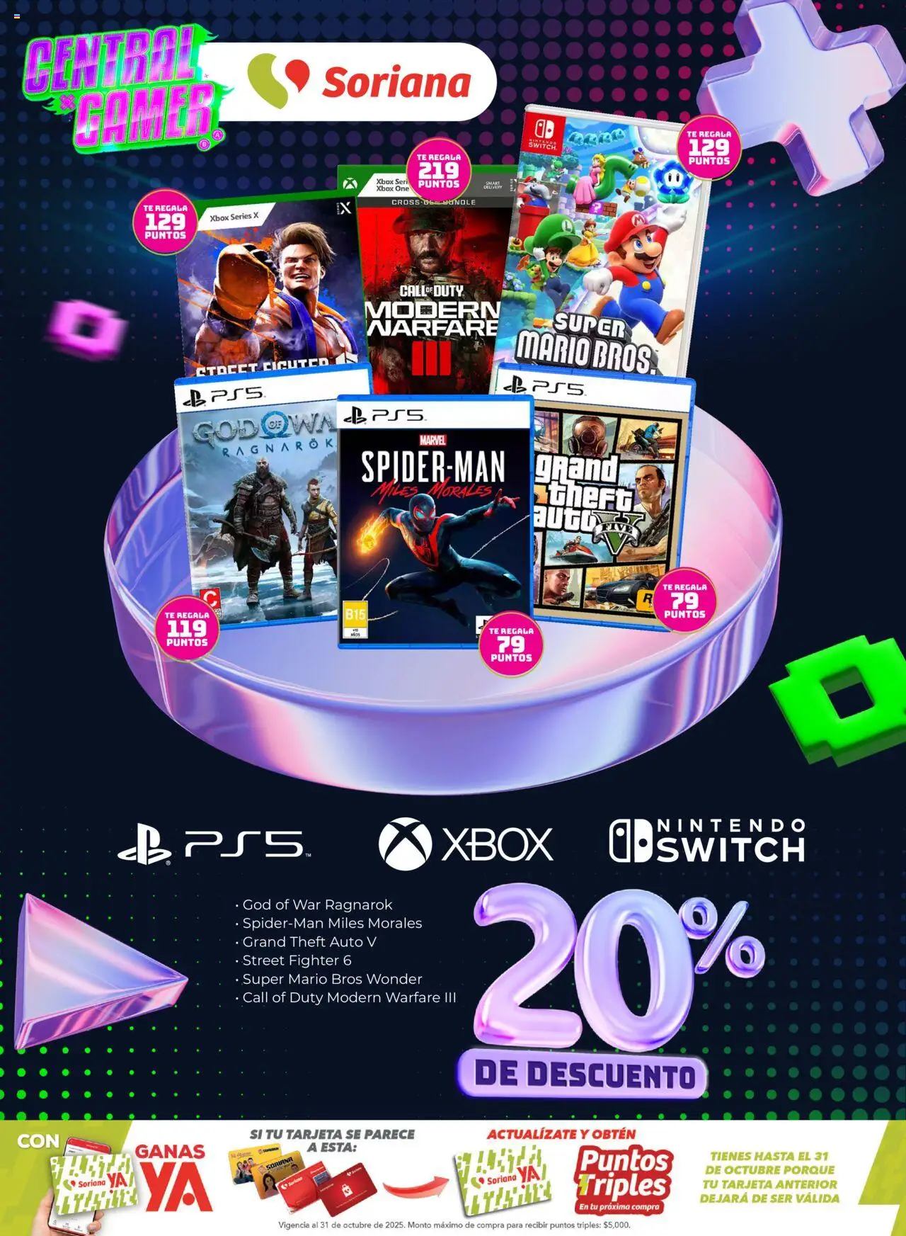 Nuevas ofertas de Soriana válidas en toda la República Mexicana desde el 15.08.2025. ¡Encuentra las mejores ofertas en Soriana - Central Gamer Exclusivo en línea! | Página: 7 | Productos: Té, Xbox