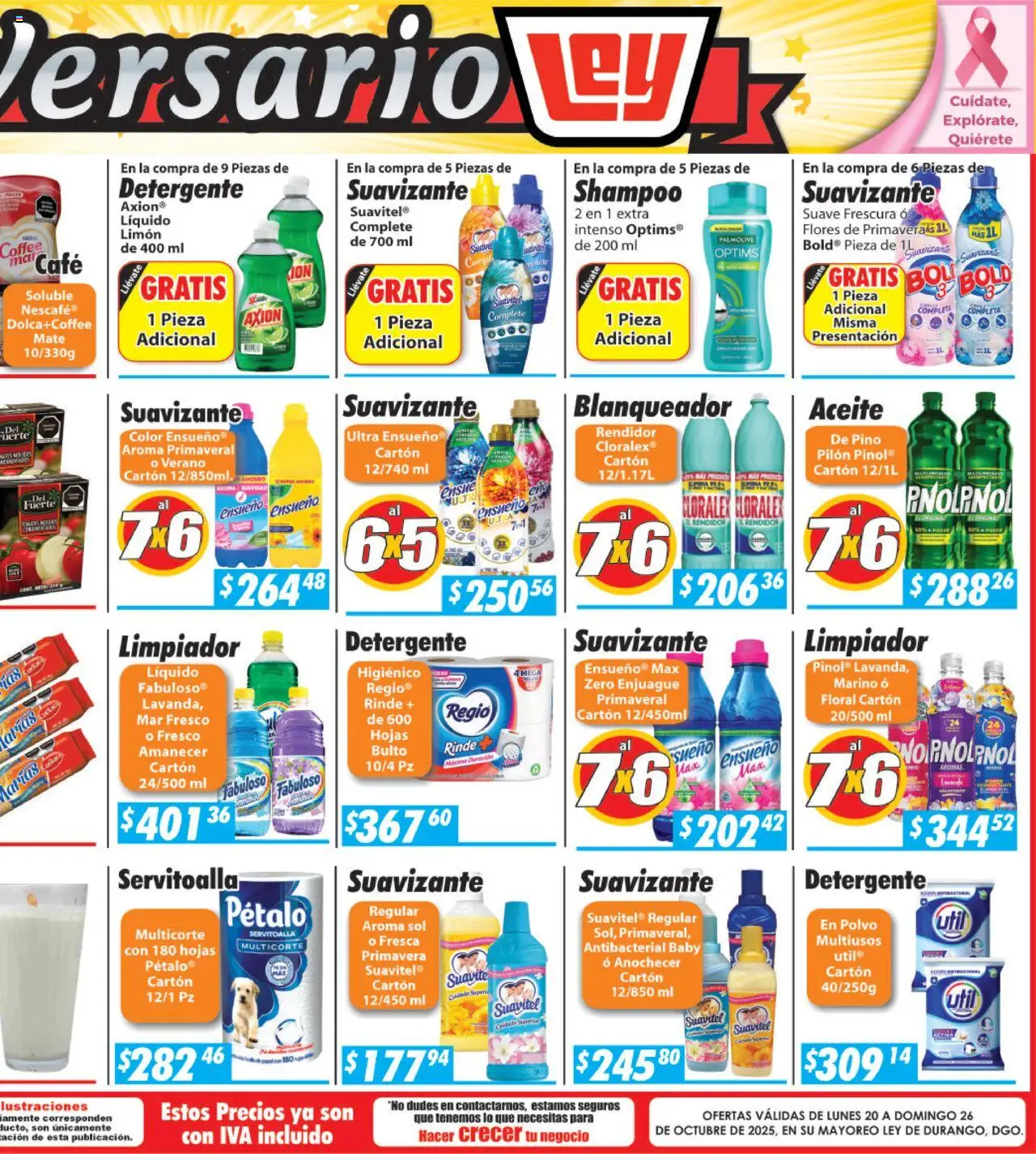 Nuevas ofertas de Casa Ley válidas en toda la República Mexicana desde el 20.10.2025. ¡Encuentra las mejores ofertas en Casa Ley folleto Mayoreo! | Página: 6 | Productos: Detergente, Limón, Café, Mate