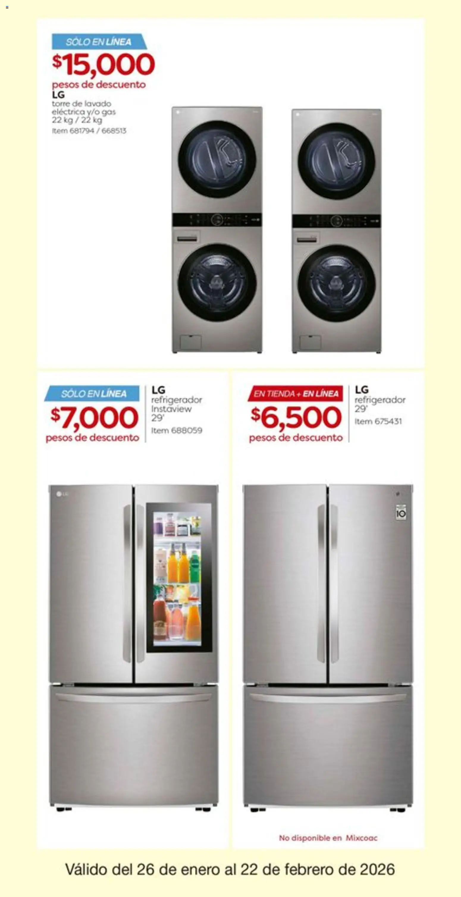 Nuevas ofertas de Costco válidas en toda la República Mexicana desde el 26.01.2026. ¡Encuentra las mejores ofertas en Costco catálogo! | Página: 10 | Productos: Refrigerador