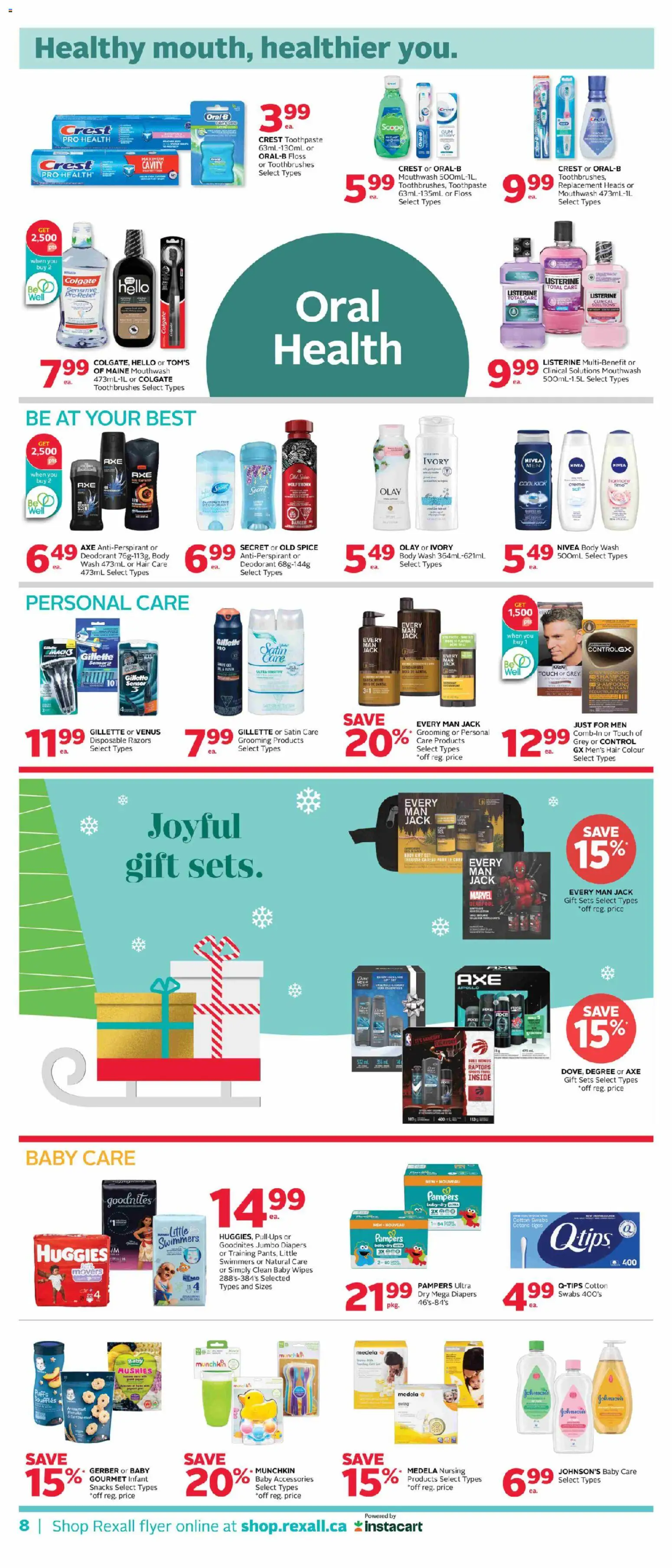 Rexall flyer valid from 31.10.2025 | Page: 14 | Products: Shampoo, Body wash, Antiperspirant, Mouthwash