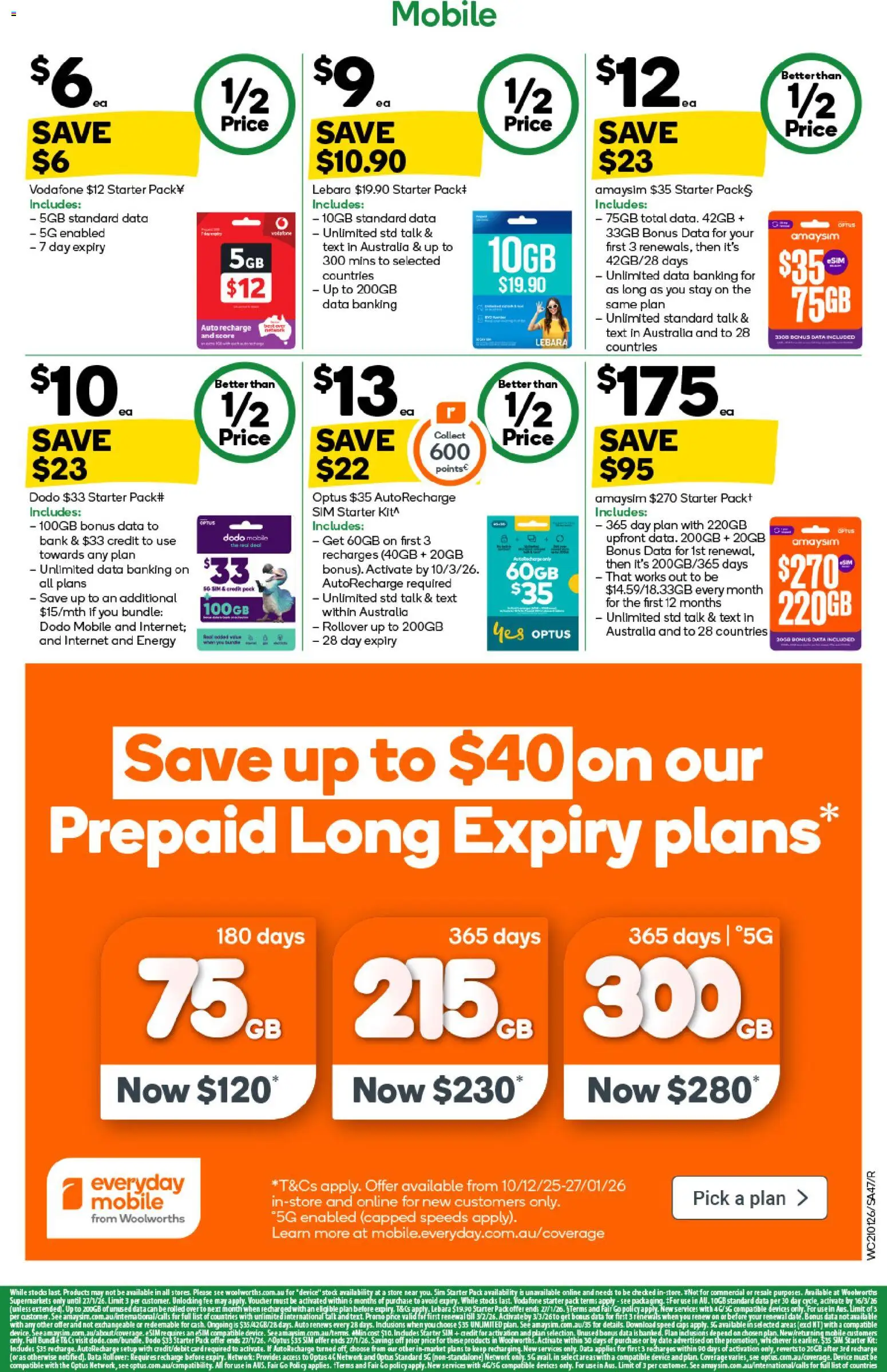Woolworths catalogue - valid from 21.01.2026 | Page: 47 | Products: Date, Device, Mobile