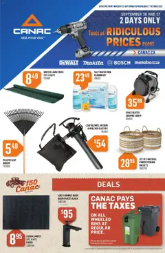 Preview of Canac weekly flyer from shop Canac valid from 25.09.2025
