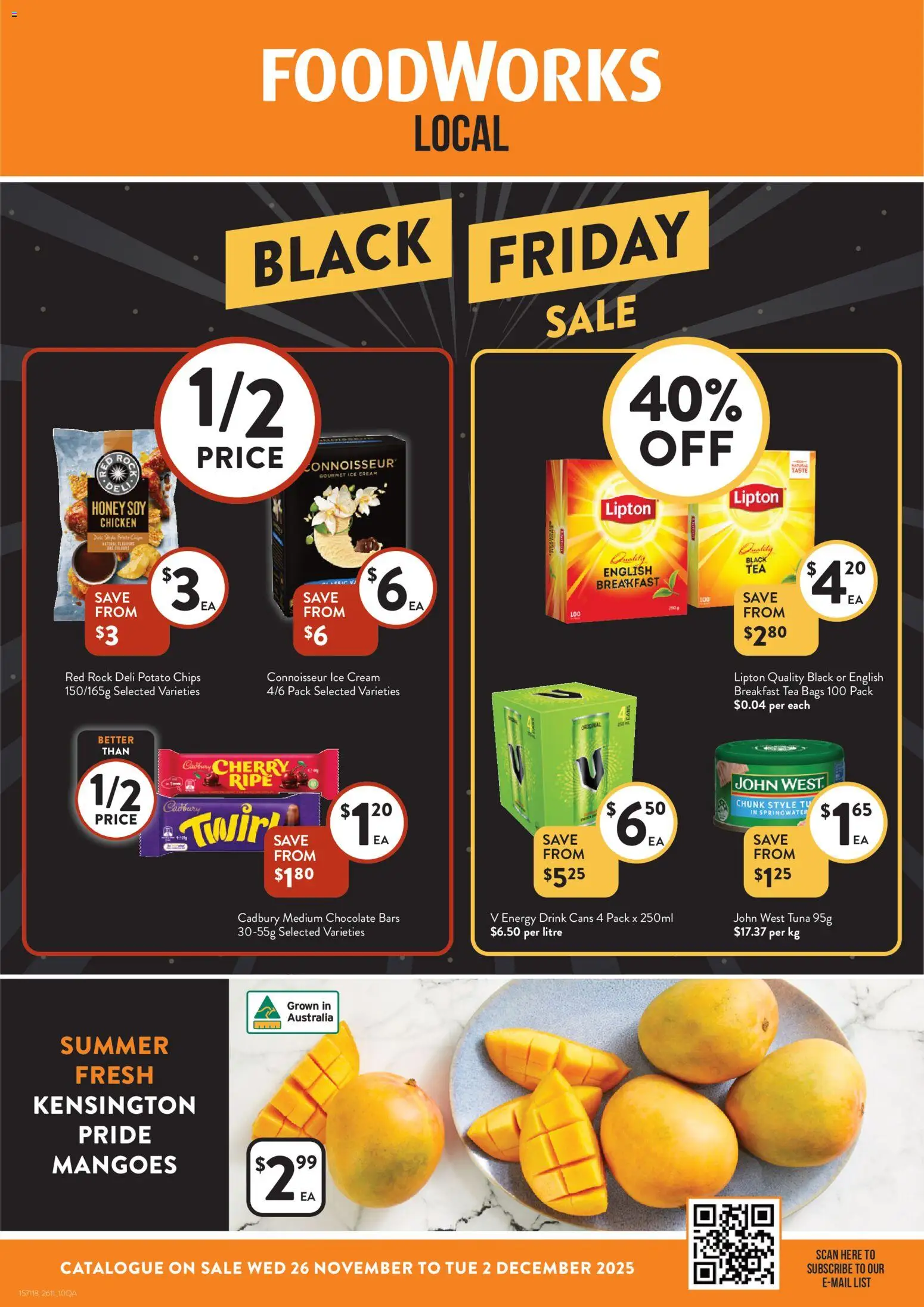 Foodworks catalogue - valid from 26.11.2025 | Page: 1 | Products: Chocolate, Honey, Chicken, Tea