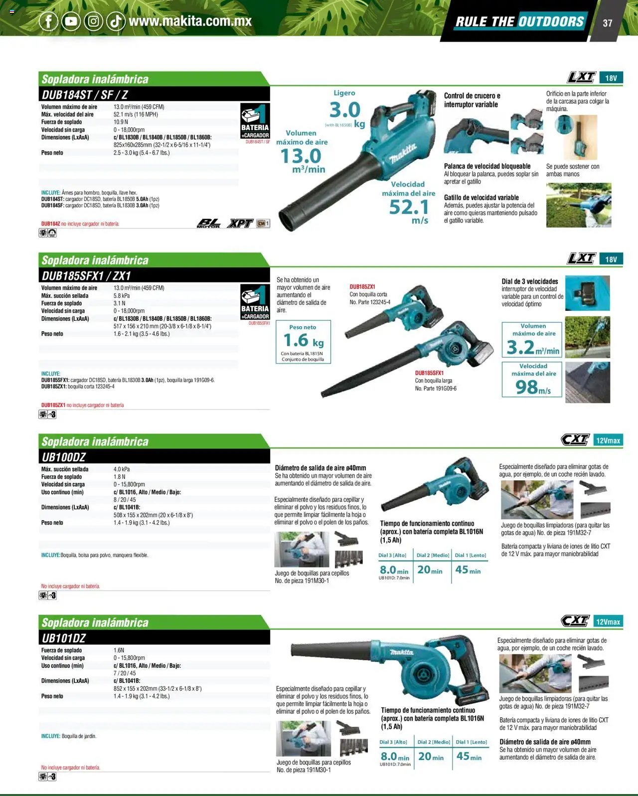 Nuevas ofertas de Makita válidas en toda la República Mexicana desde el 07.10.2024. ¡Encuentra las mejores ofertas en Makita catálogo Ope! | Página: 37 | Productos: Agua, Juego, Conjunto, Batería