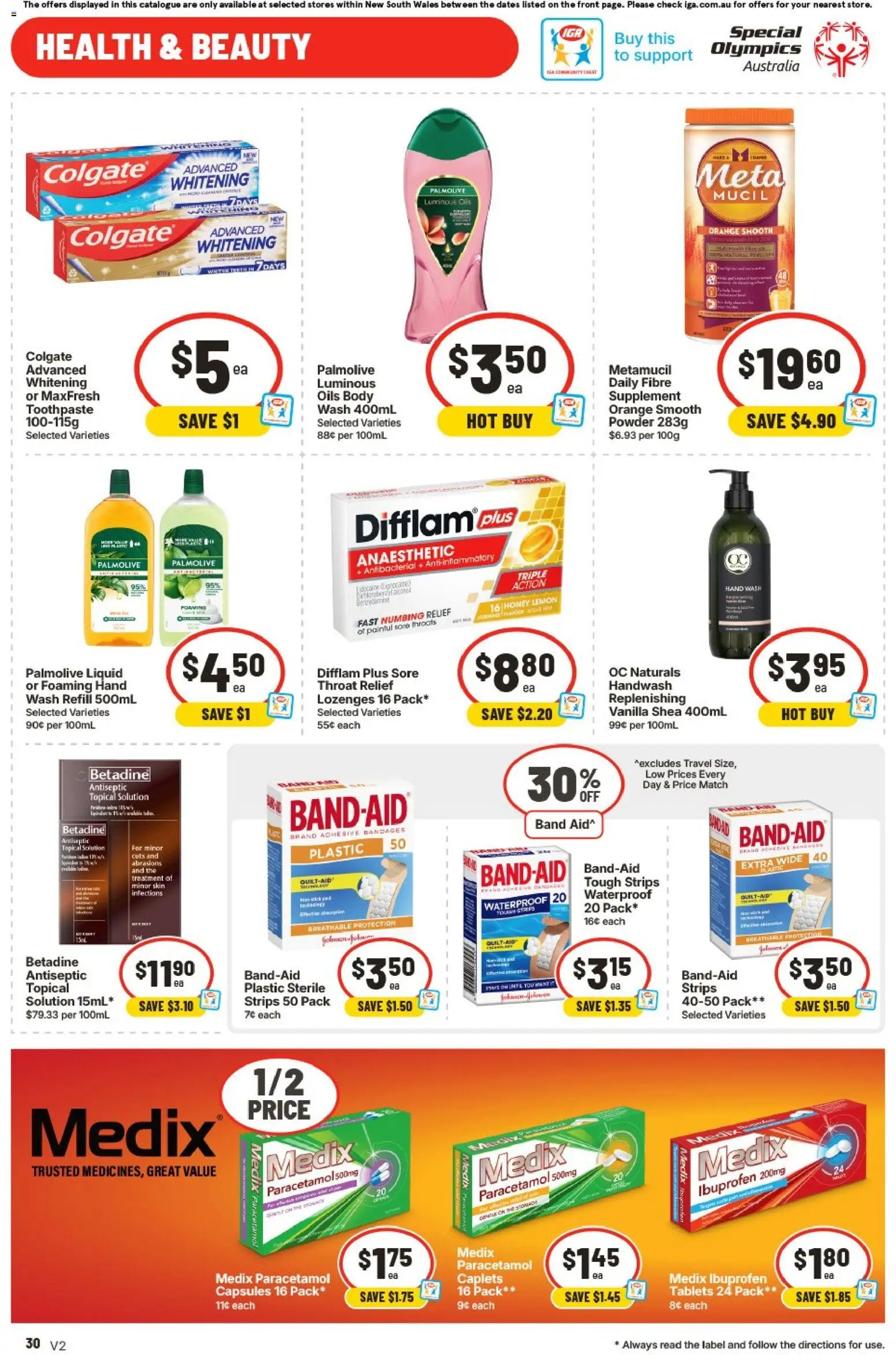 IGA catalogue - valid from 29.04.2026 | Page: 30 | Products: Powder, Toothpaste, Lemon, Tablets