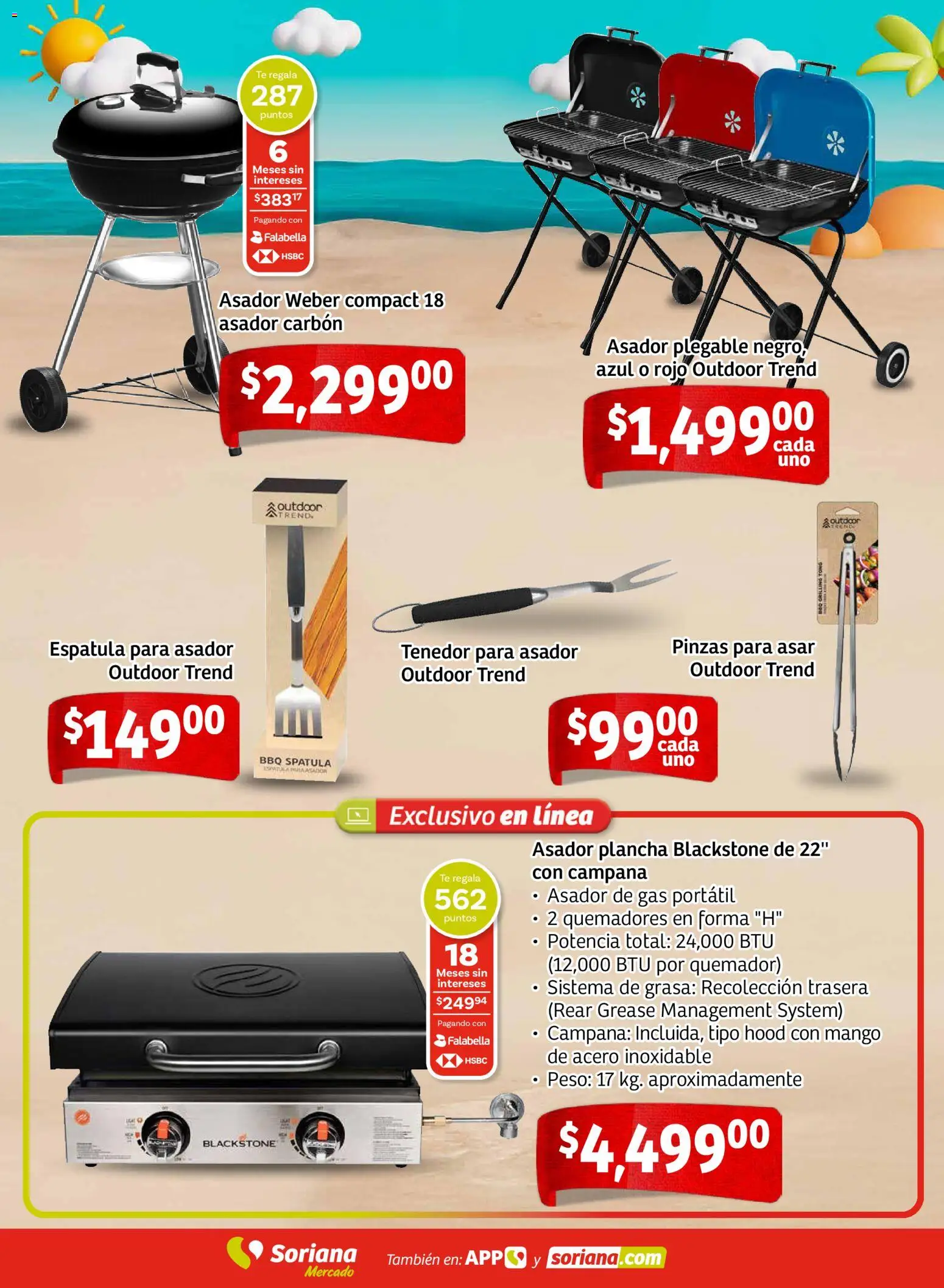 Nuevas ofertas de Soriana válidas en toda la República Mexicana desde el 26.02.2026. ¡Encuentra las mejores ofertas en Soriana - Ahorros para disfrutar las vacaciones Mercado Nacional! | Página: 12 | Productos: Espátula, Mango, Quemador, Té