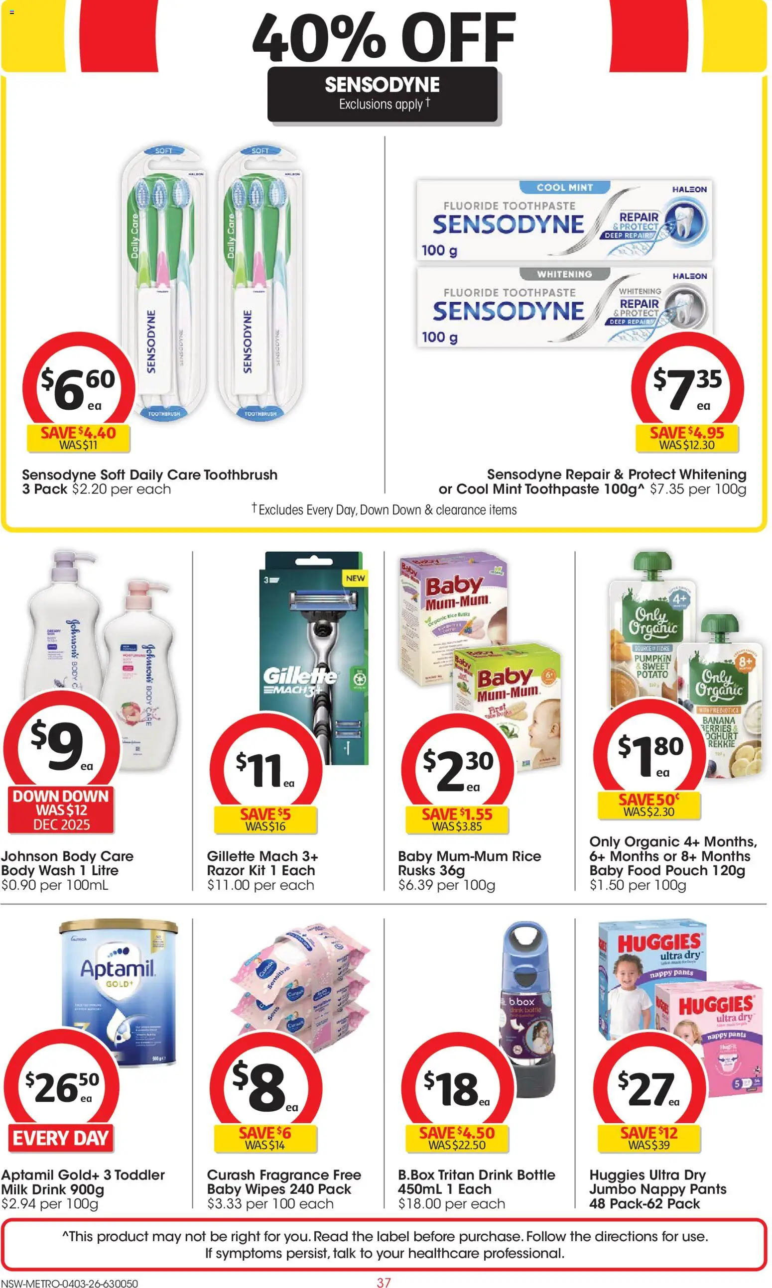 Coles catalogue - valid from 04.03.2026 | Page: 37 | Products: Rice, Toothpaste, Baby food, Toothbrush