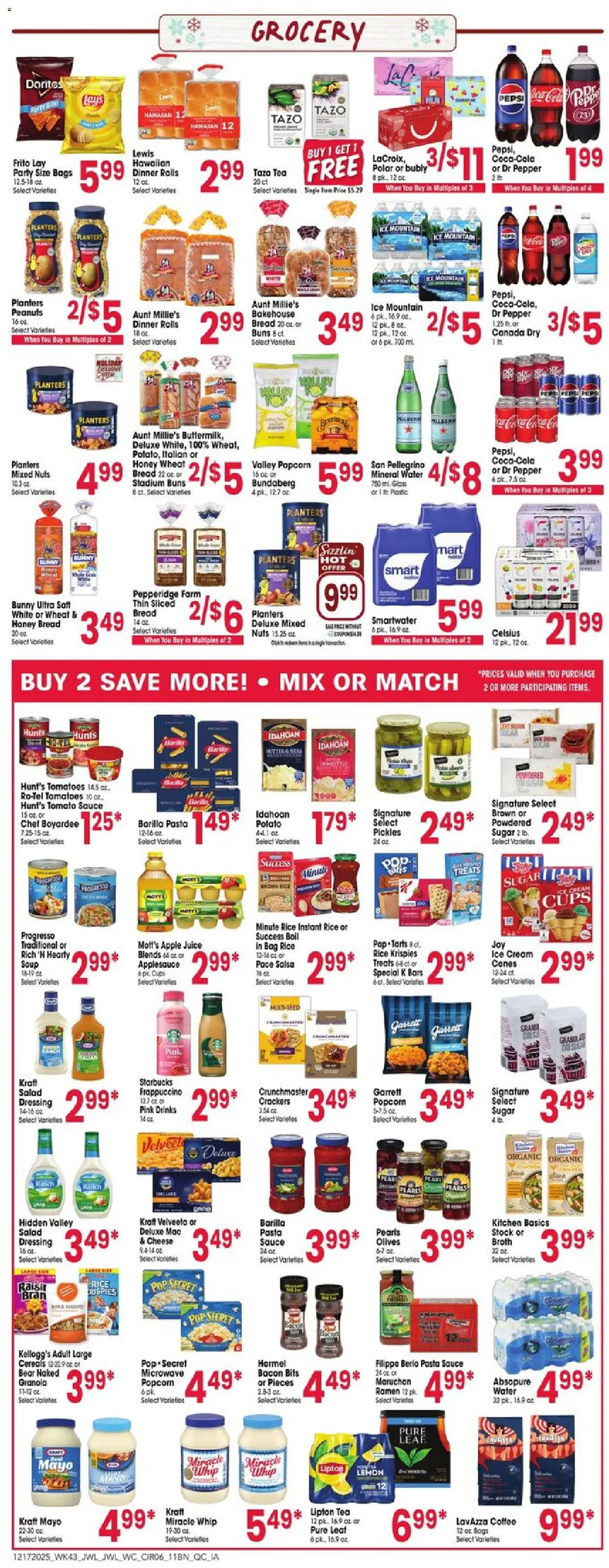 Jewel Osco Weekly Ad - IA - valid from 17.12.2025 | Page: 6 | Products: Tomatoes, Rice, Tea, Pasta