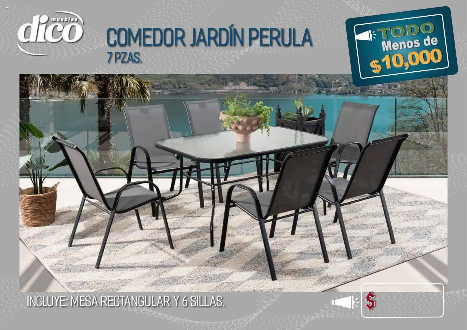 Nuevas ofertas de Muebles Dico válidas en toda la República Mexicana desde el 09.04.2026. ¡Encuentra las mejores ofertas en Muebles Dico catálogo Todo menos de 10000 Pacifico! | Página: 61 | Productos: Mesa
