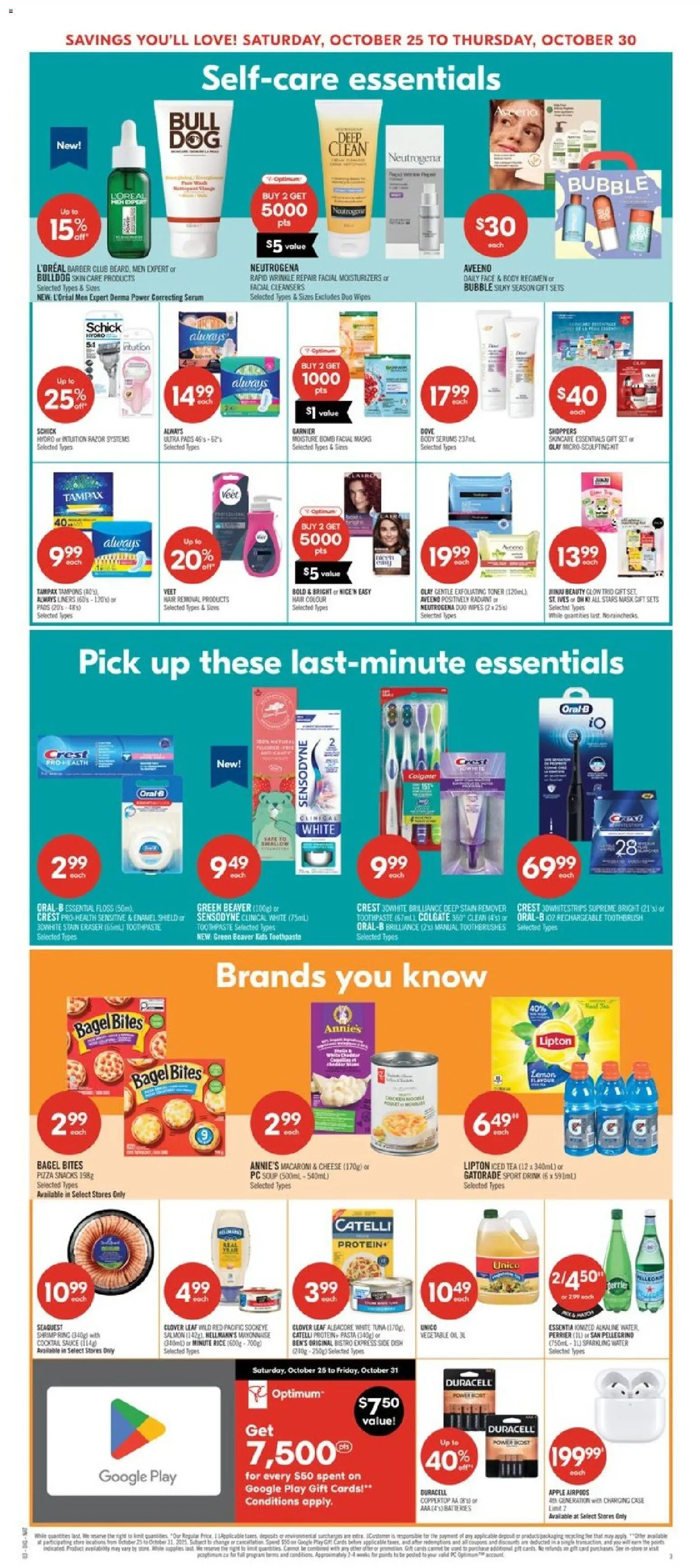 Shoppers flyer valid from 25.10.2025 | Page: 17 | Products: Tea, Case, Toothpaste, Pizza