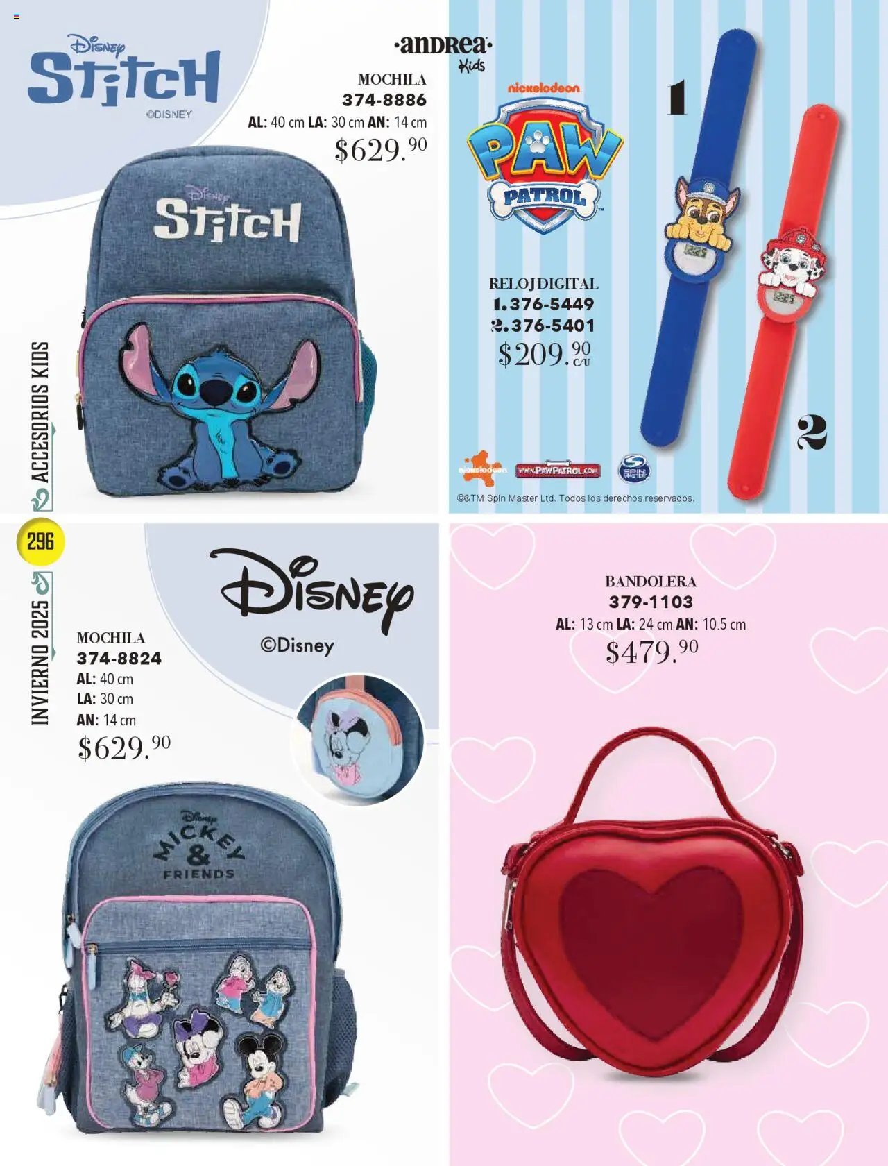 Nuevas ofertas de Andrea válidas en toda la República Mexicana desde el 13.10.2025. ¡Encuentra las mejores ofertas en Andrea - Catálogo Invierno! | Página: 296 | Productos: Mochila, Reloj