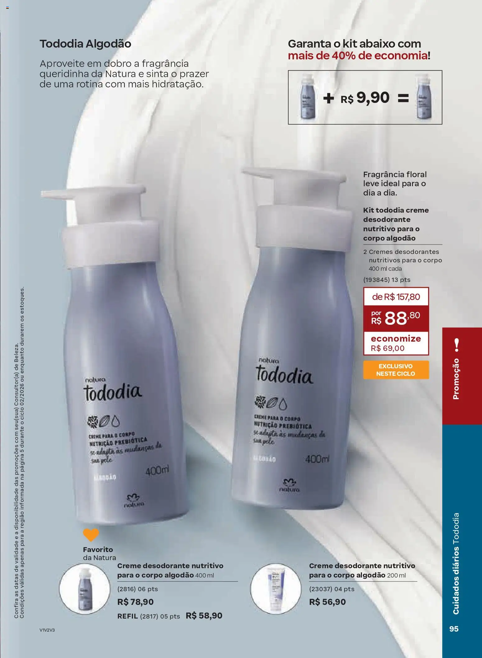 Natura Folheto - válido de 13.01.2026 | Página: 95 | Produtos: Fragrância, Desodorante, Creme, Algodão