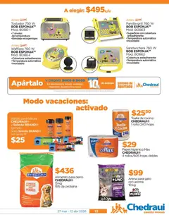 Vista previa de Chedraui folleto Vacaciones inolvidables, nuevo folleto de la tienda, válido en México a partir del 27.03.2026 | Página: 13 | Productos: Sandwichera, Bolsa, Papel higiénico, Parrilla
