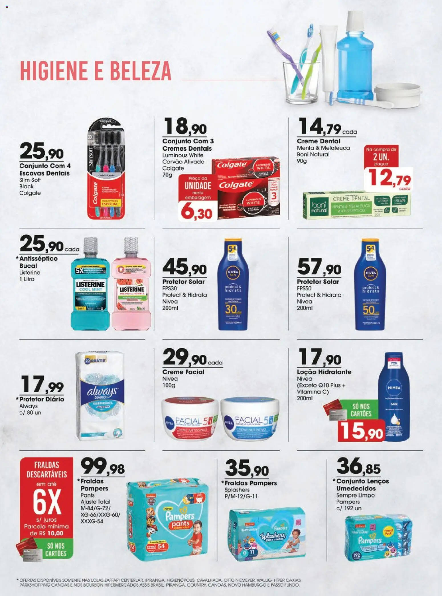 Zaffari Folheto - válido de 04.11.2025 | Página: 17 | Produtos: Pampers, Protetor solar, Fraldas, Creme dental