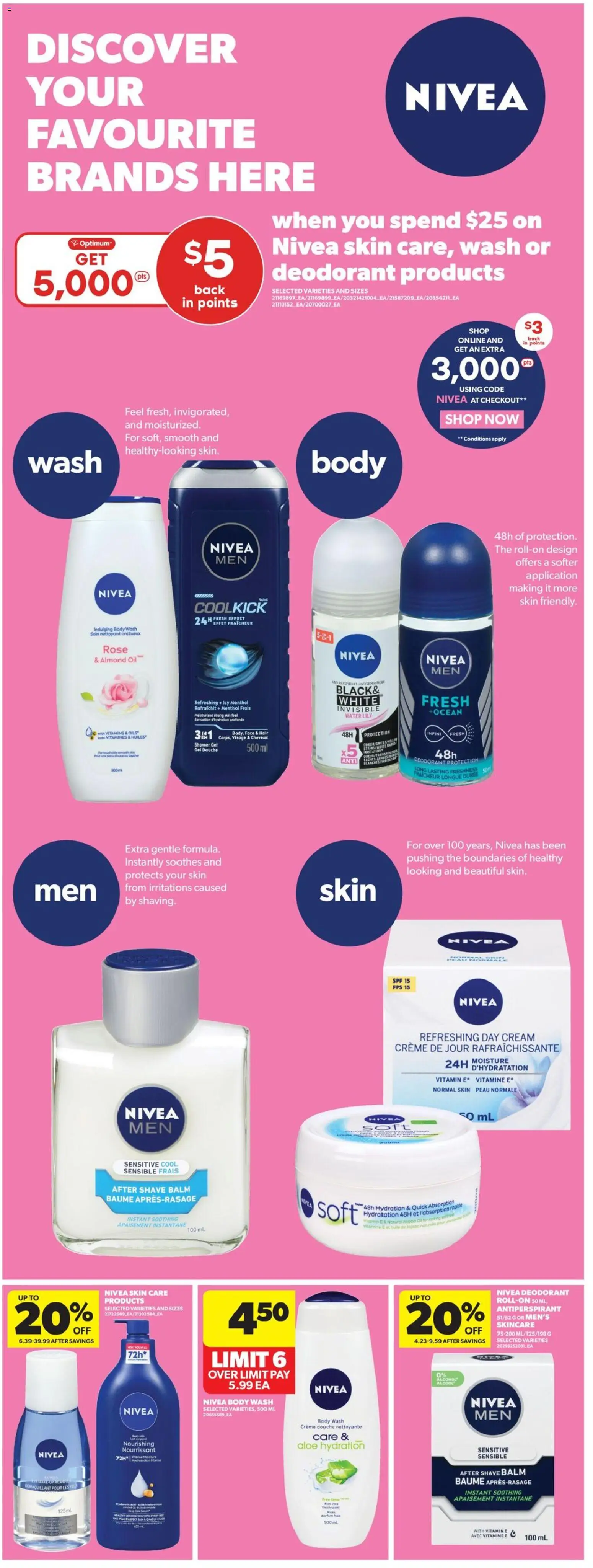 Real Canadian Superstore flyer valid from 09.04.2026 | Page: 27 | Products: Cream, Body wash, Antiperspirant, Shower