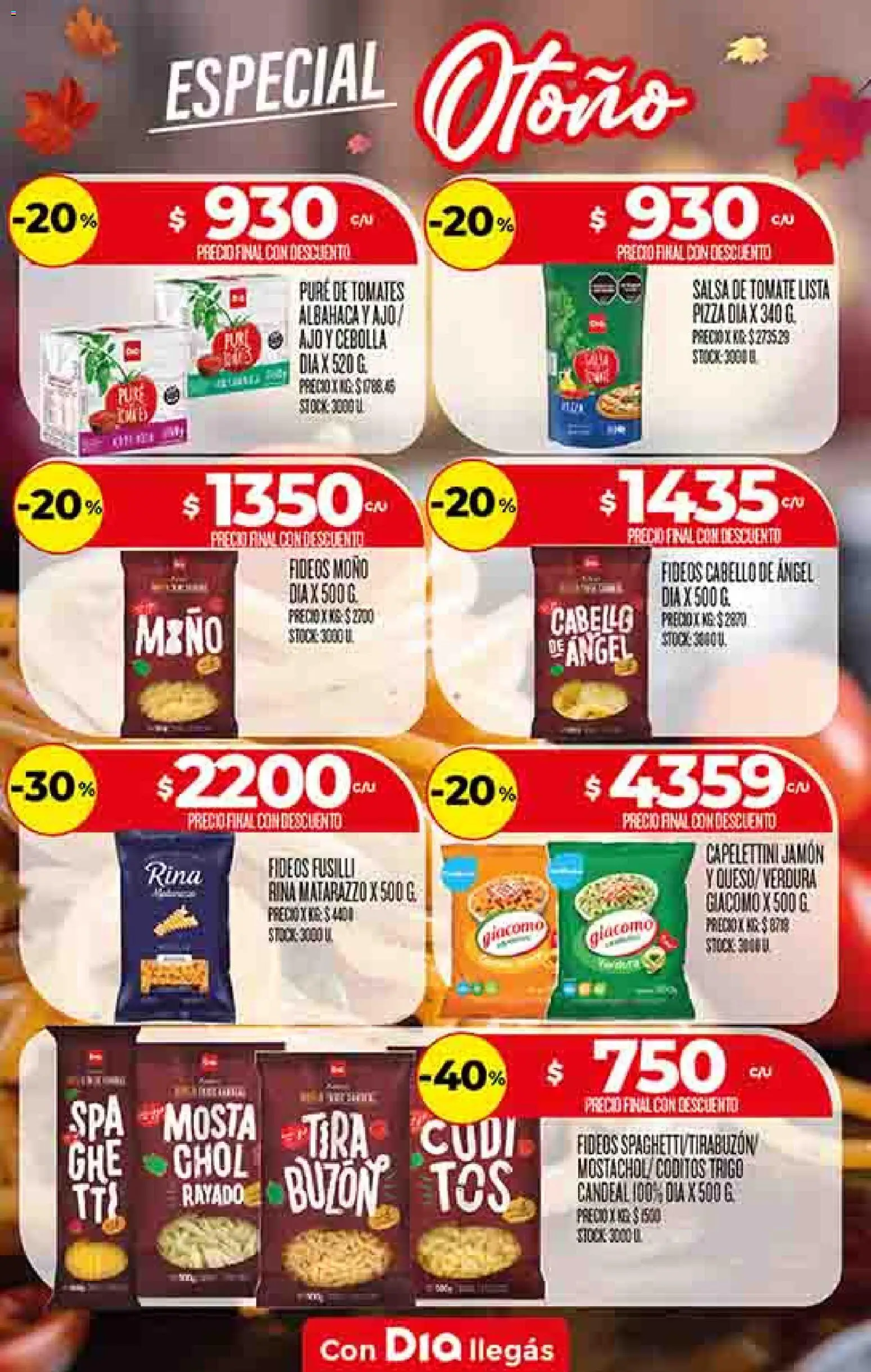 Dia - Ofertas - Salta y Jujuy │ válido desde el 15.04.2026 | Página: 12 | Productos: Moño, Cebolla, Tomates, Fideos