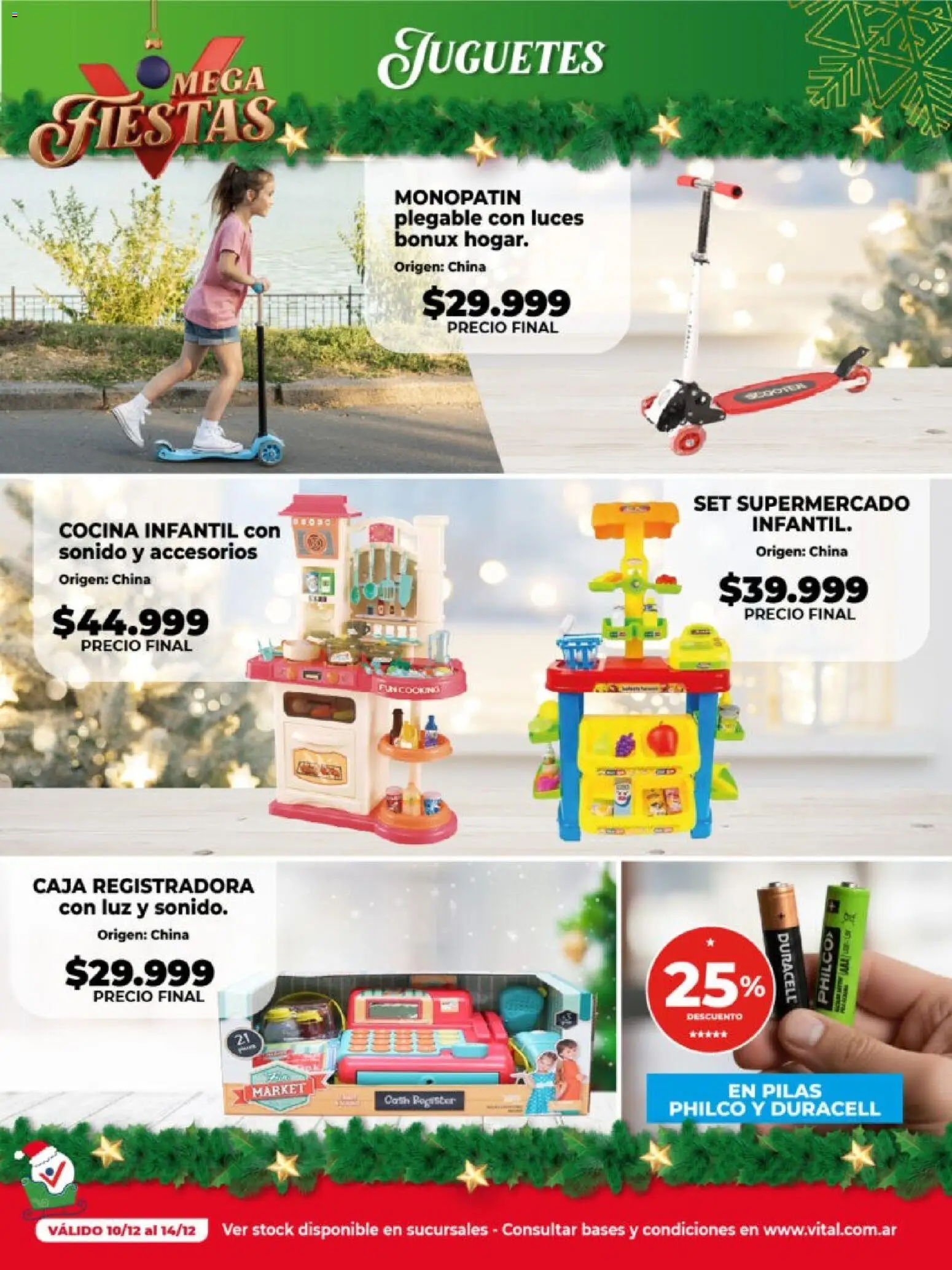 Vital - Especial Navidad │ válido desde el 10.12.2025 | Página: 3 | Productos: Monopatin, Cocina, Pilas, Caja