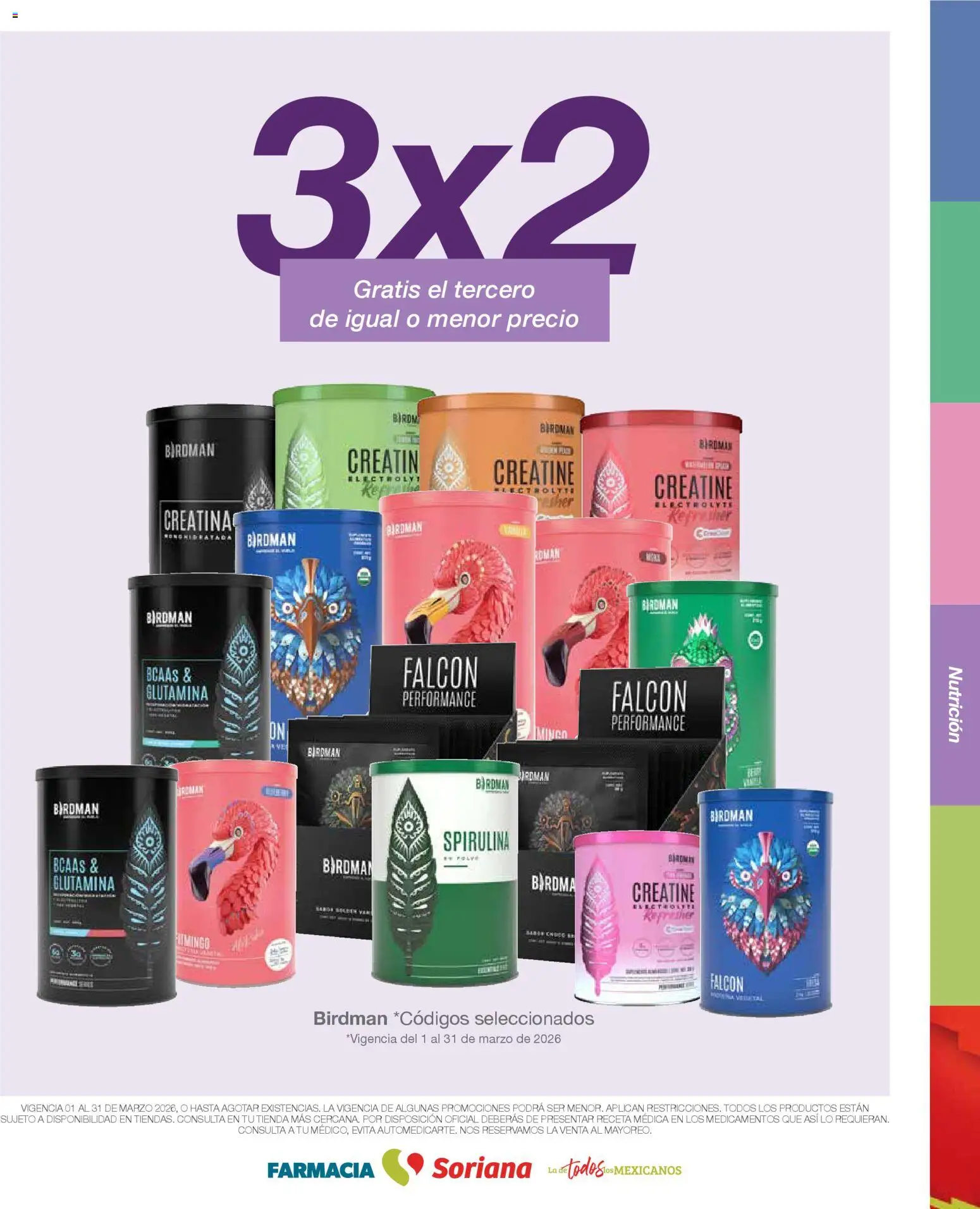 Nuevas ofertas de Soriana válidas en toda la República Mexicana desde el 01.03.2026. ¡Encuentra las mejores ofertas en Soriana - Folleto Farmacia Soriana Marzo Híper Nacional! | Página: 12